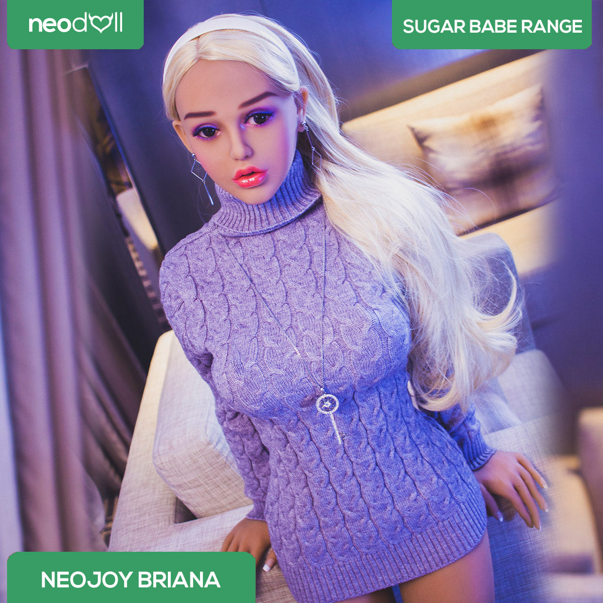 Neodoll Sugar babe - Briana v2 - Poupée de Sexe Réaliste - 158cm - Gel Sein - Bronzer