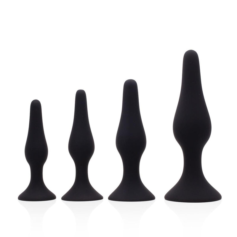 Set de plugs anaux Neojoy en silicone noir - 4 pièces video
