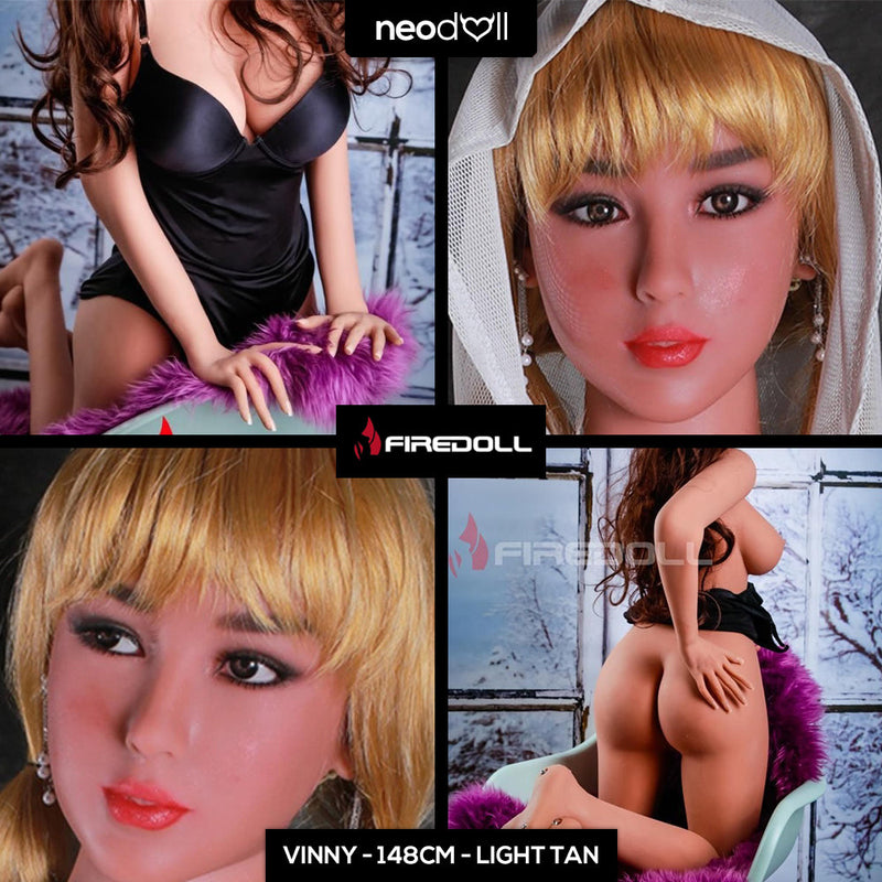 Fire Doll - Vinny - Poupée sexuelle réaliste - 148 cm - Bronzage léger - Poitrine en gel video
