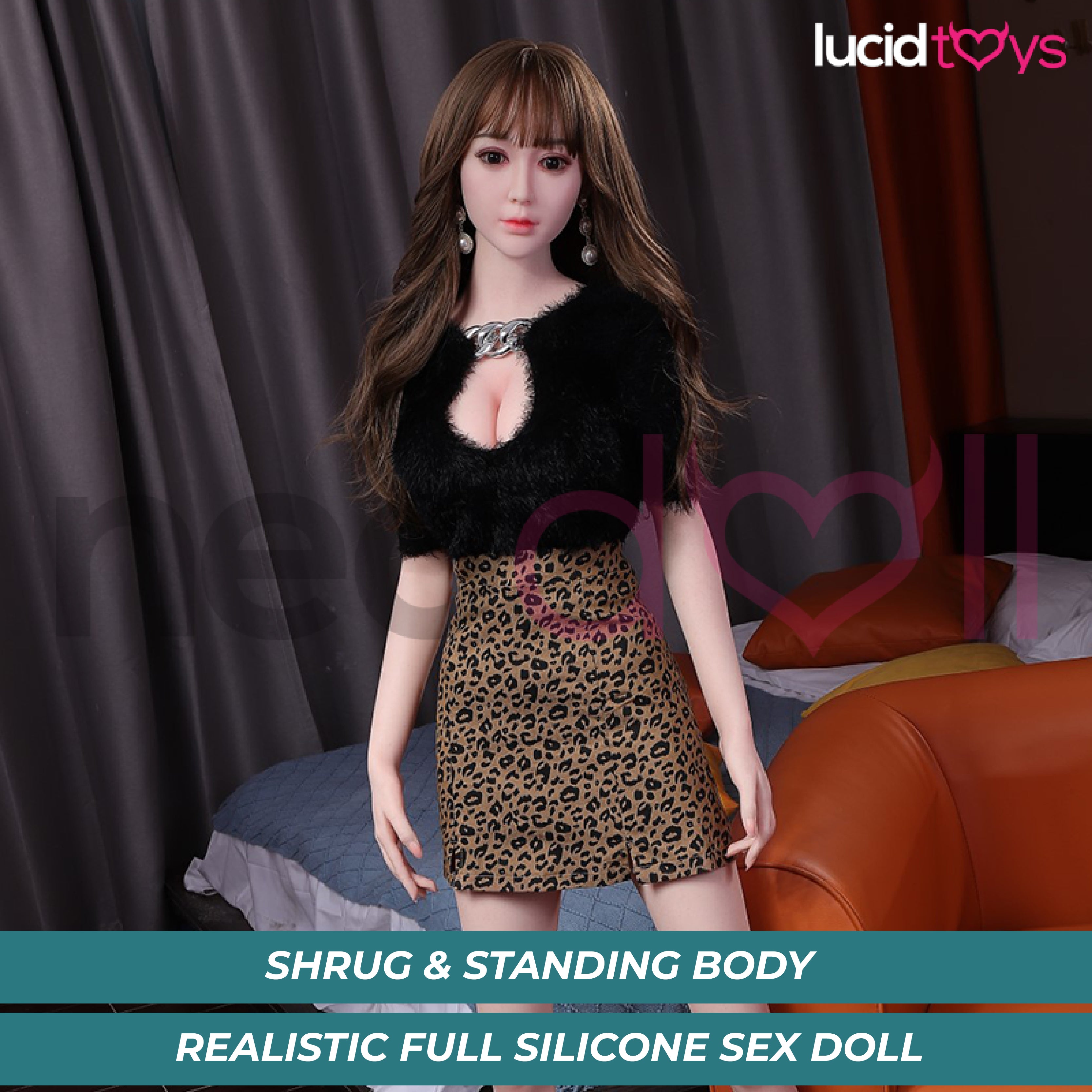 Youqdoll - Louisa - Poupée de Sexe Entièrement en Silicone - 165cm - Cheveux Implémentés - Gel Sein - Naturel