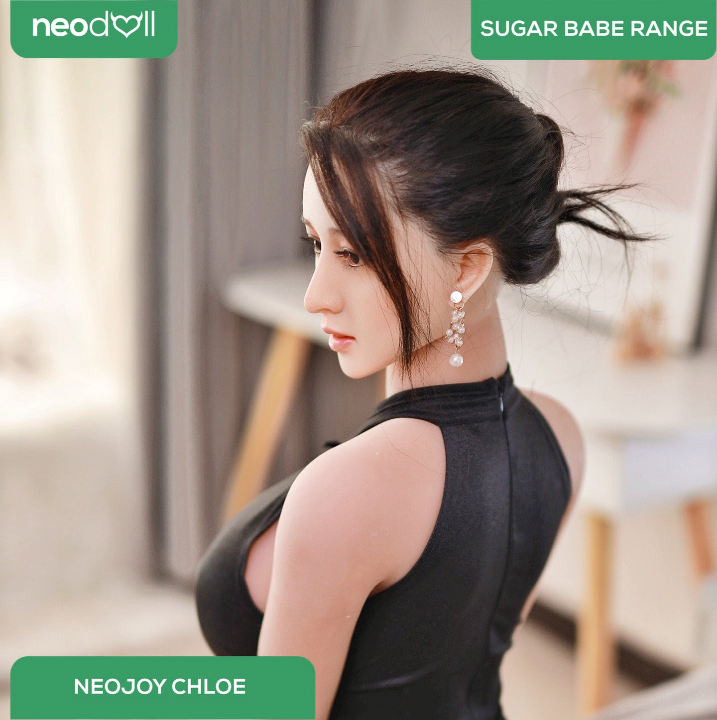 Neodoll Sugar babe - Chloe - Poupée de Sexe Hybride en TPE Silicone - 170cm - Gel Sein - Utérus - Naturel