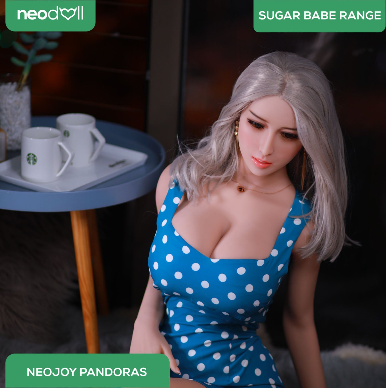 Neodoll Sugar Babe - Big Breast Pandoras - Poupée de Sexe Réaliste - 170cm - Gel Sein - Utérus - Naturel