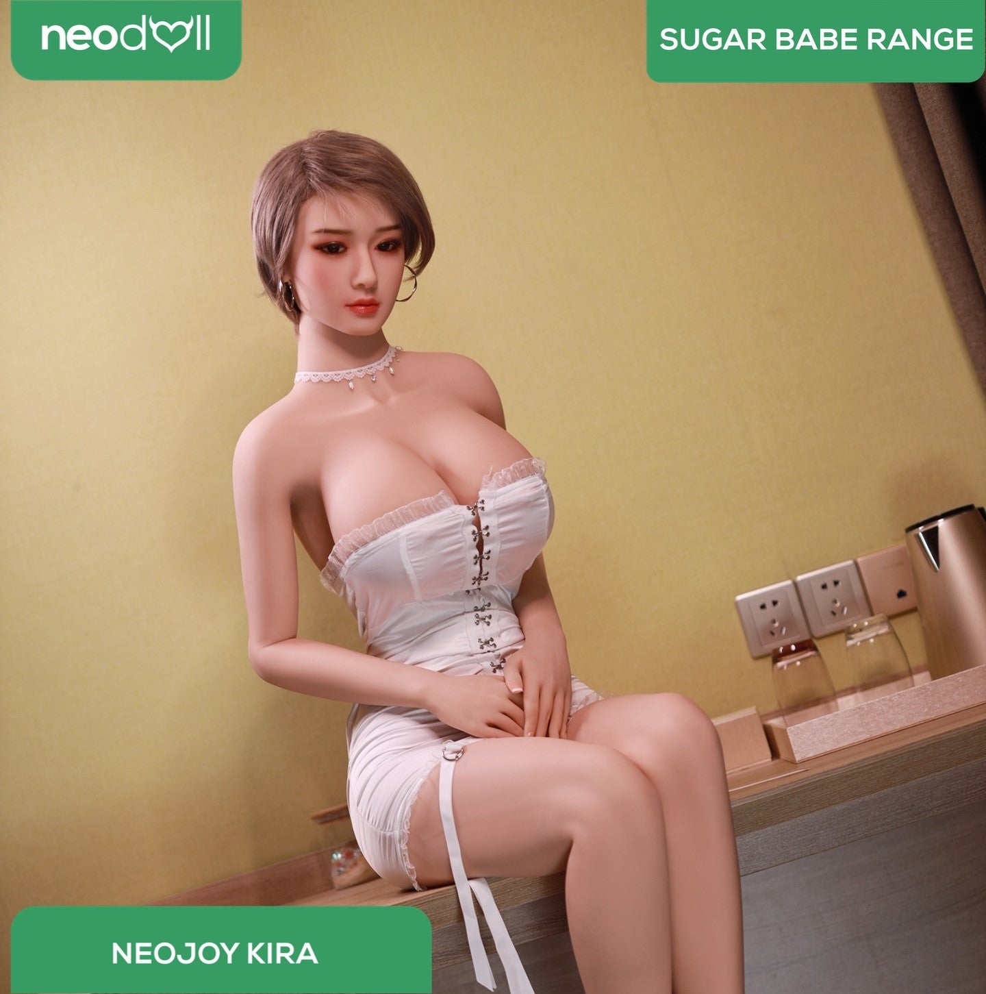 Neodoll Sugar Babe - Kira - Poupée de Sexe Réaliste - 170cm - Gel Sein - Naturel