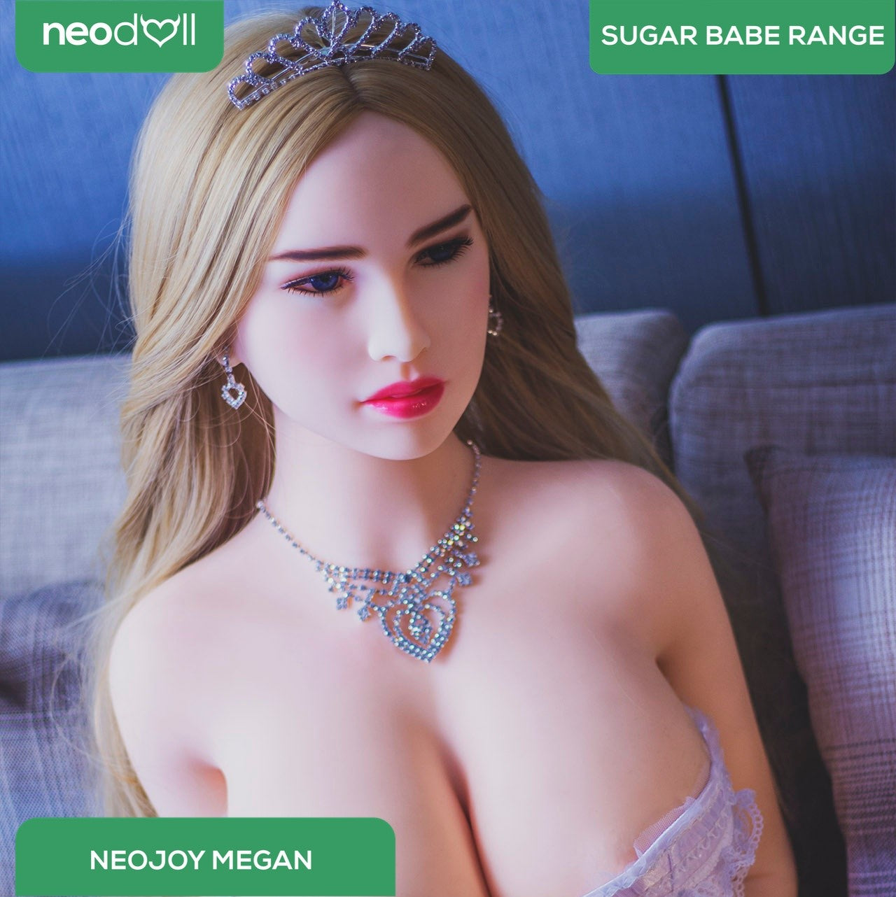 Neodoll Sugar Babe - Megan - Poupée de Sexe Réaliste - Gel Sein - Utérus - 163cm - Blanche