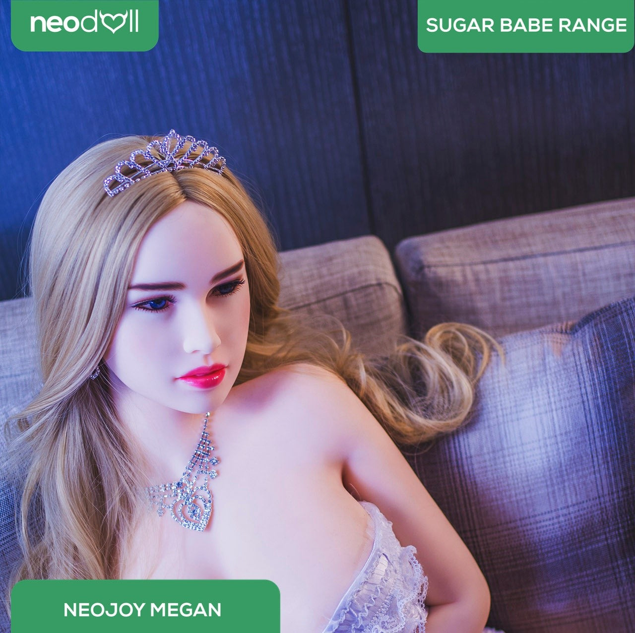 Neodoll Sugar Babe - Megan - Poupée de Sexe Réaliste - Gel Sein - Utérus - 163cm - Blanche