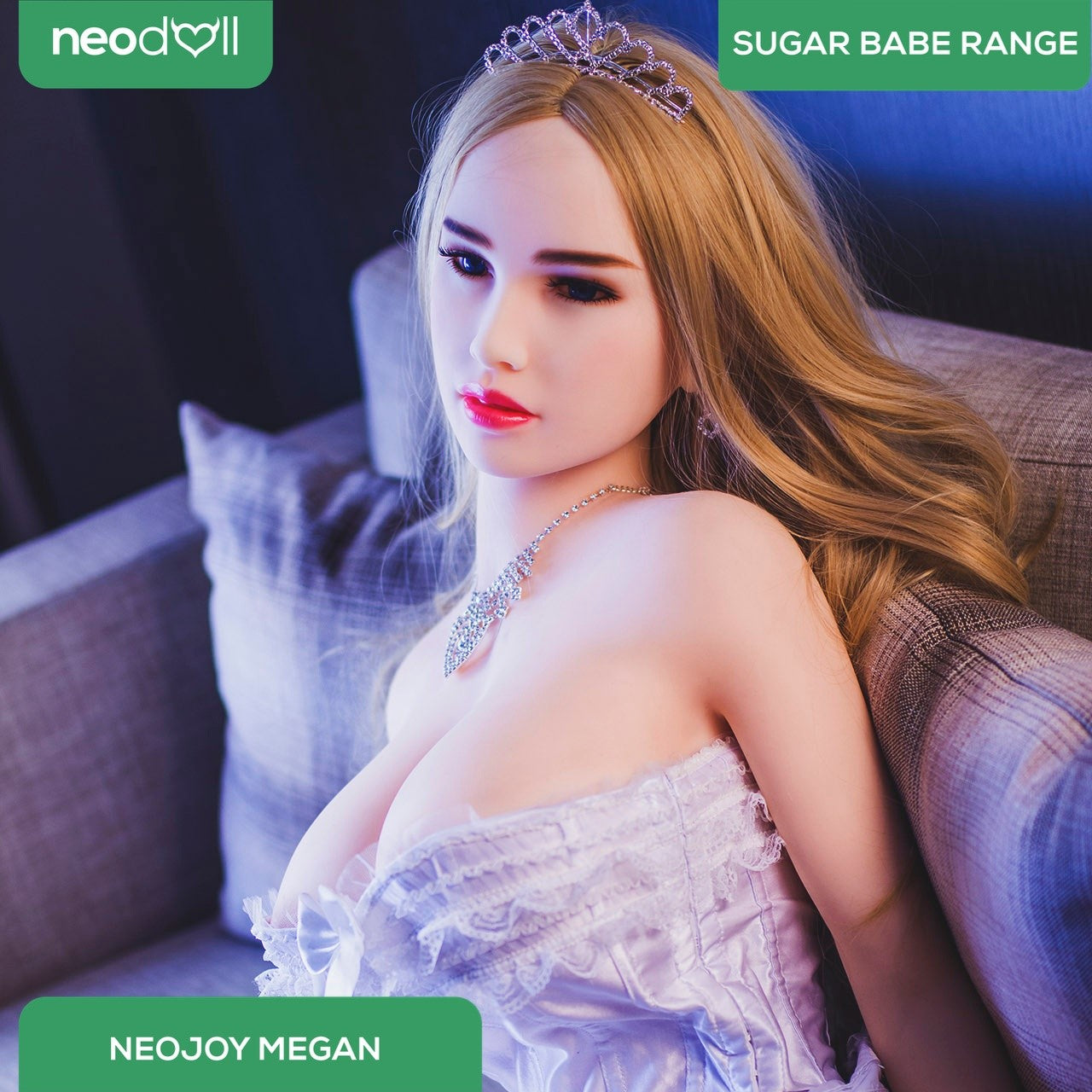 Neodoll Sugar Babe - Megan - Poupée de Sexe Réaliste - Gel Sein - Utérus - 163cm - Blanche