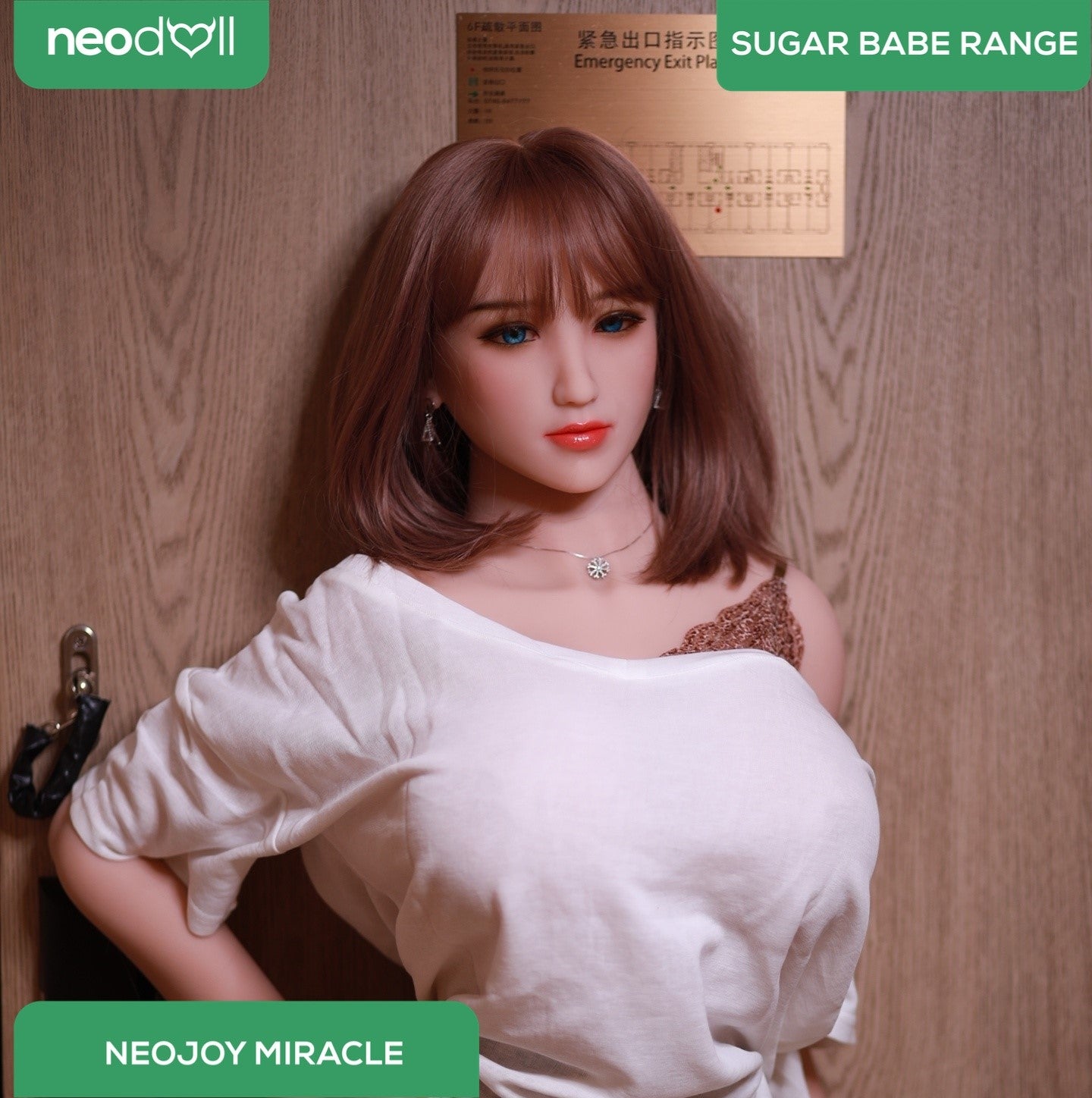 Neodoll Sugar Babe - Miracle - Poupée de Sexe Réaliste - 170cm - Gel Sein - Naturel