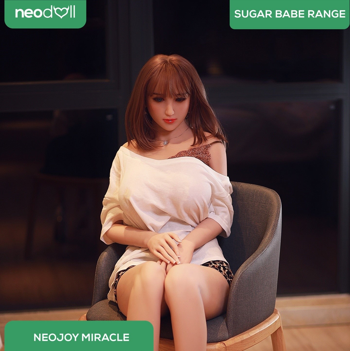 Neodoll Sugar Babe - Miracle - Poupée de Sexe Réaliste - 170cm - Gel Sein - Naturel