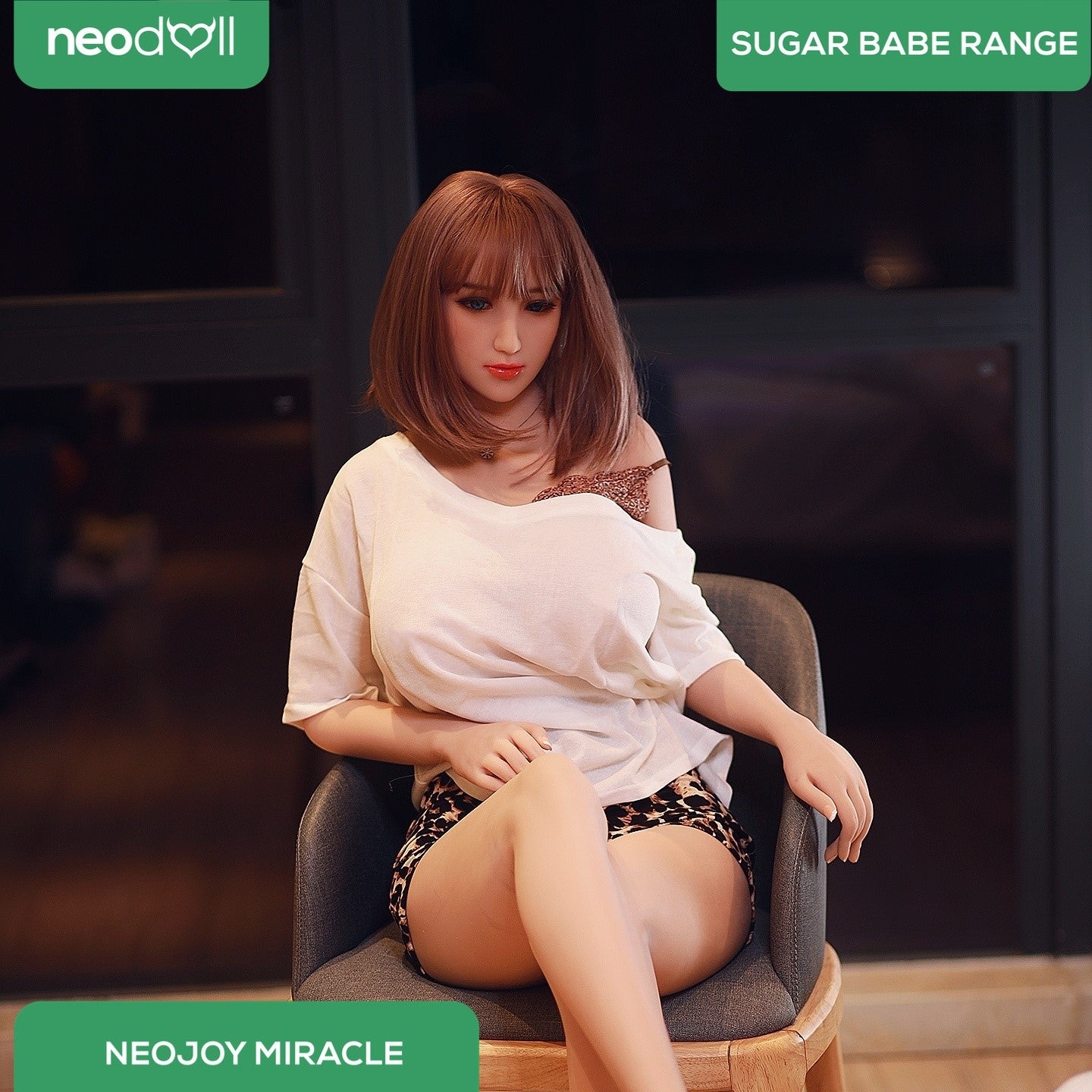 Neodoll Sugar Babe - Miracle - Poupée de Sexe Réaliste - 170cm - Gel Sein - Naturel
