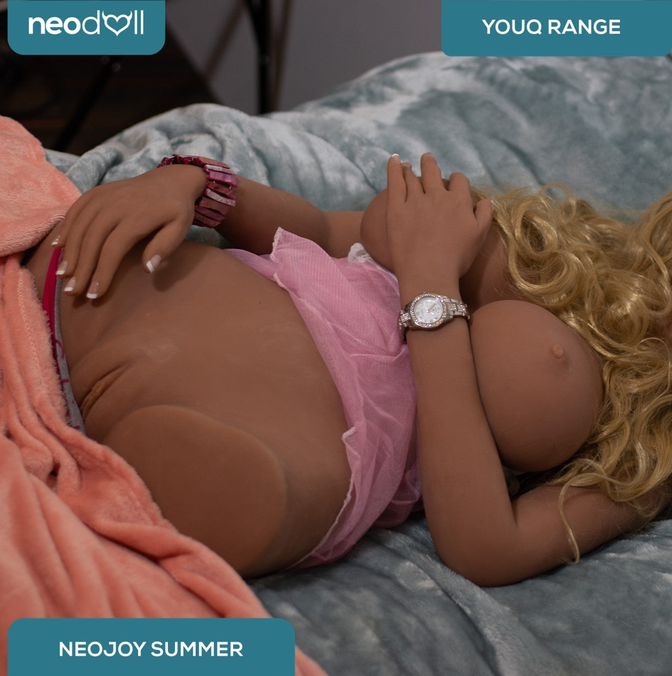 YouQ - Summer - Torse de Poupée Sexuelle with Arms - Gel Sein - Bronzage Léger