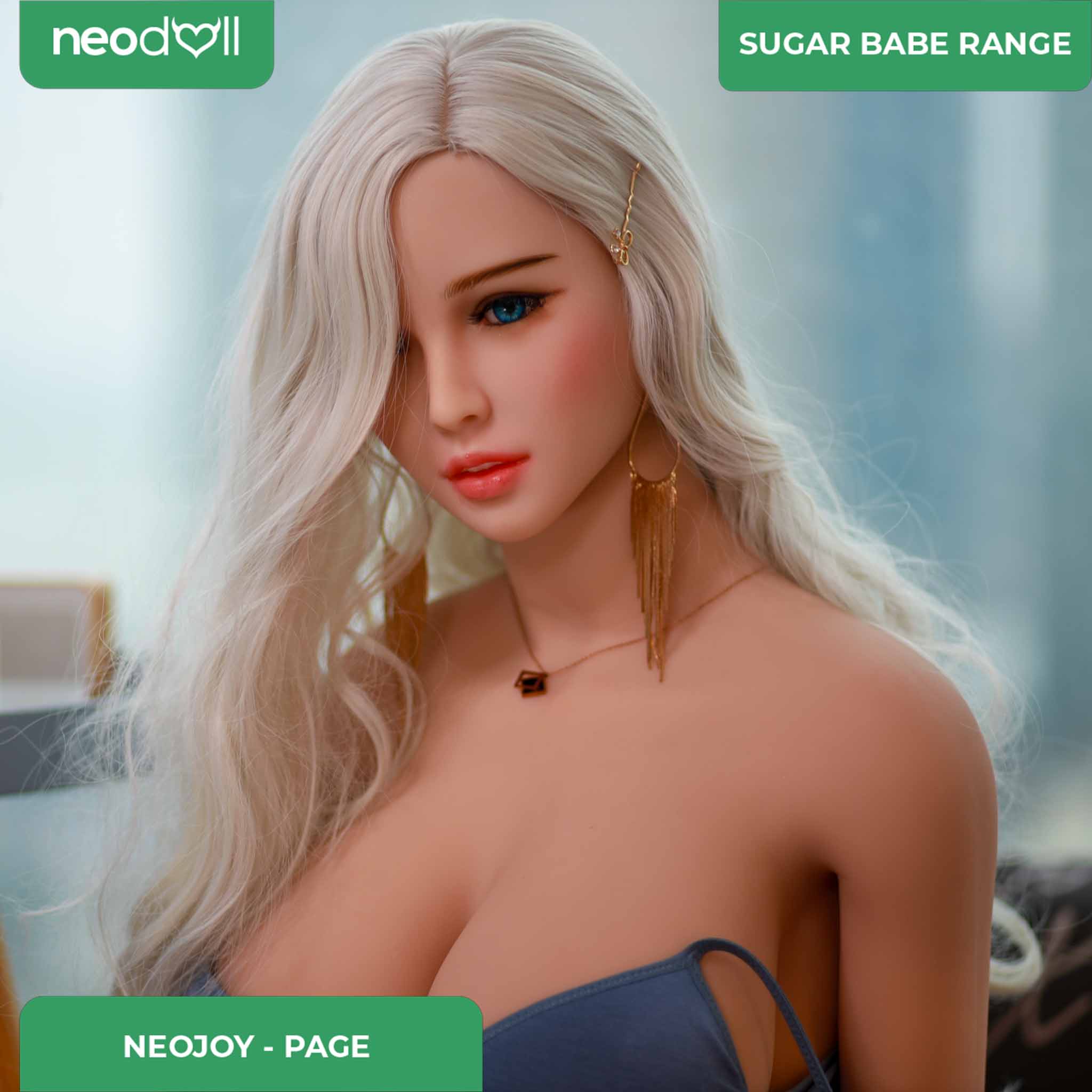 Neodoll Sugar Babe - Page - Poupée de Sexe Réaliste - 170cm - Gel Sein - Utérus - Naturel