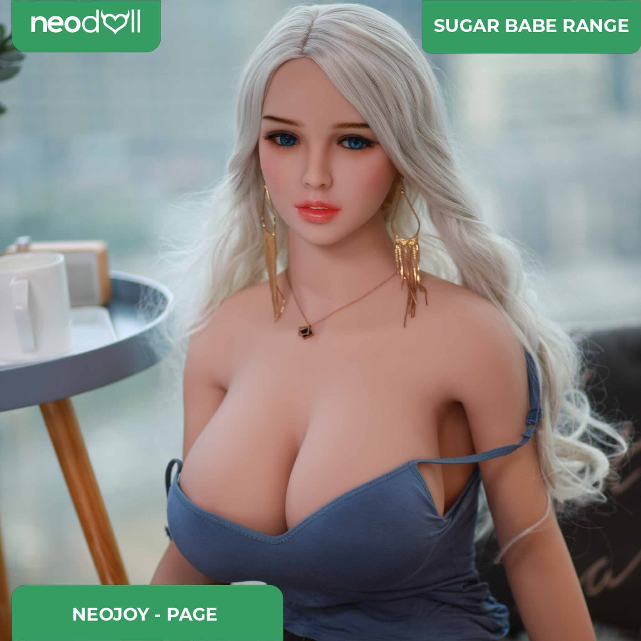 Neodoll Sugar Babe - Page - Poupée de Sexe Réaliste - 170cm - Gel Sein - Utérus - Naturel