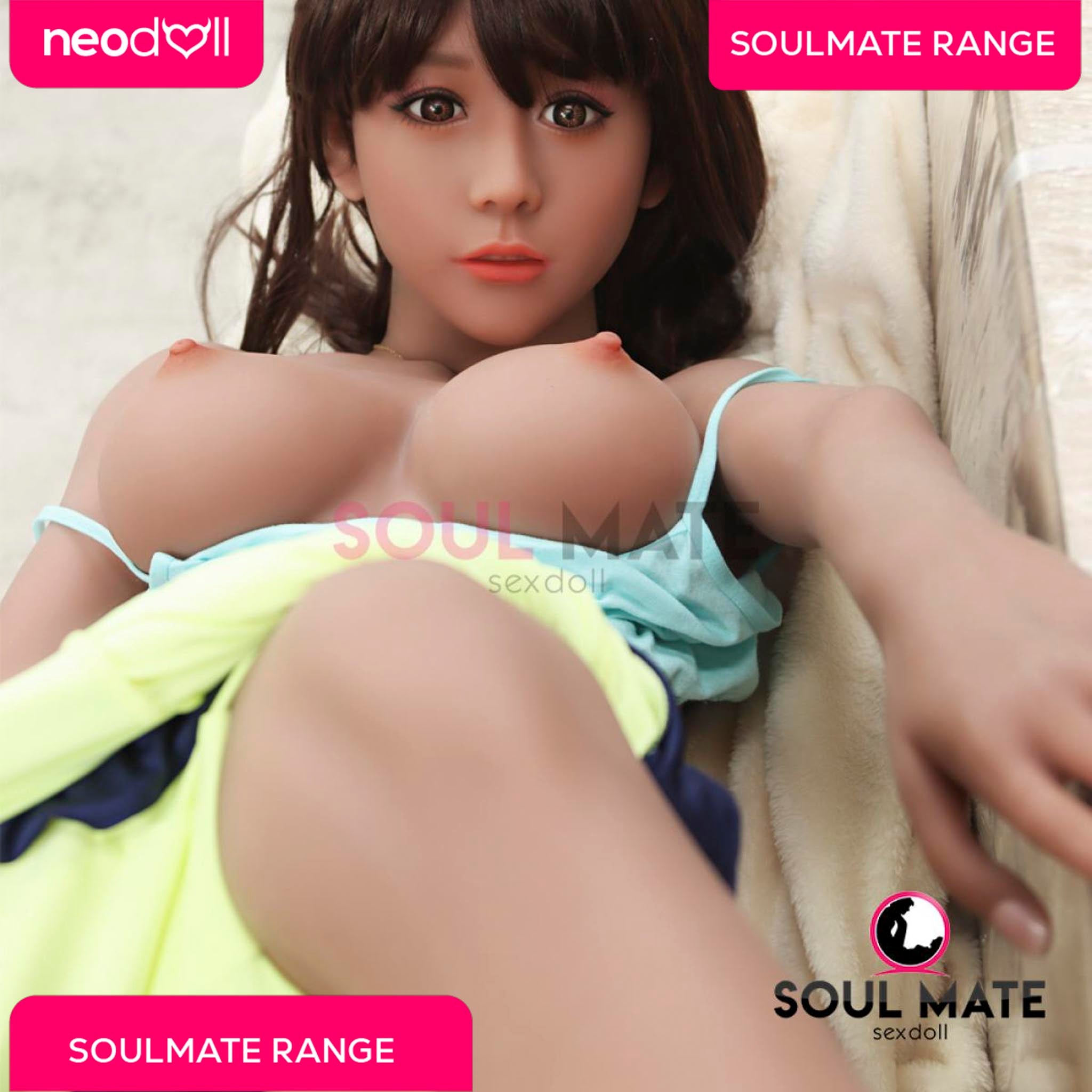 SoulMate - Lilly - Poupée de Sexe Réaliste - 148cm - Brun Clair