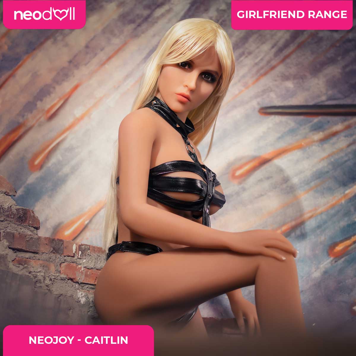 Neodoll Girlfriend Caitlin - Poupée de Sexe Réaliste - 148cm - Bronzer
