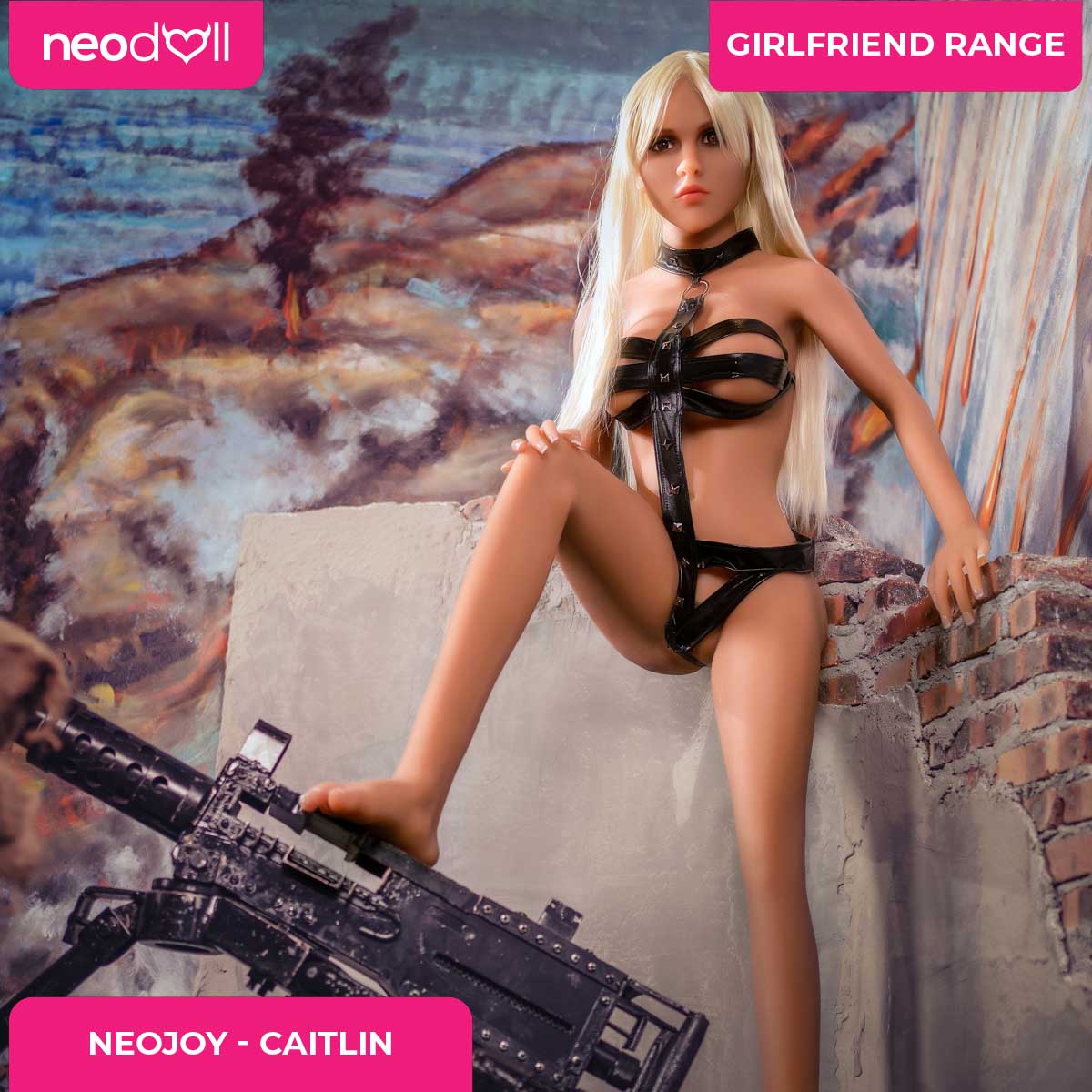 Neodoll Girlfriend Caitlin - Poupée de Sexe Réaliste - 148cm - Bronzer