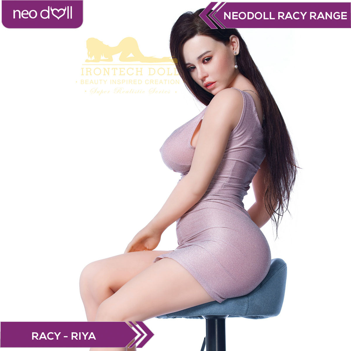 Neodoll Racy Riya - Poupée de Sexe Hybride en TPE Silicone - 161cm - Blanche