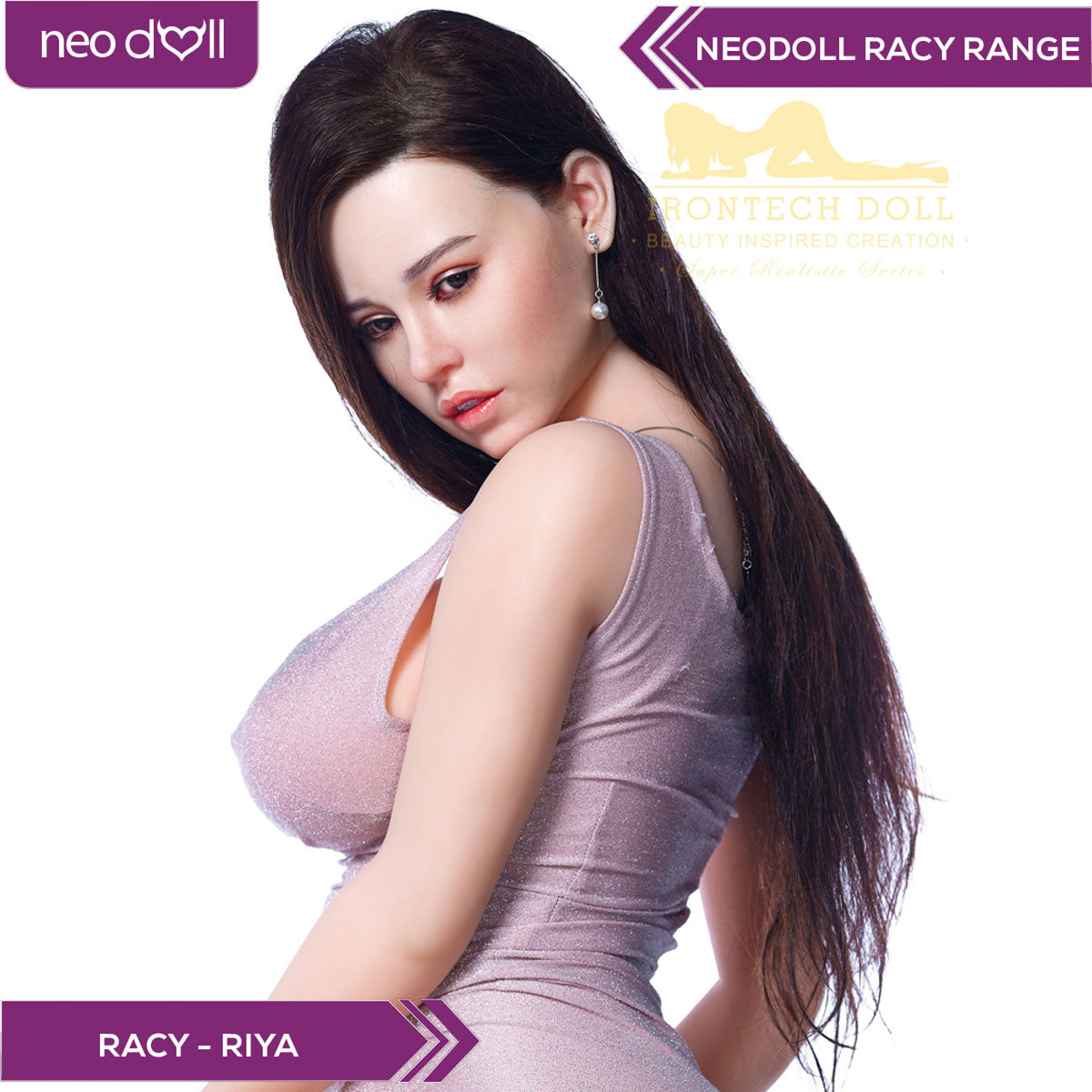 Neodoll Racy Riya - Poupée de Sexe Hybride en TPE Silicone - 161cm - Blanche