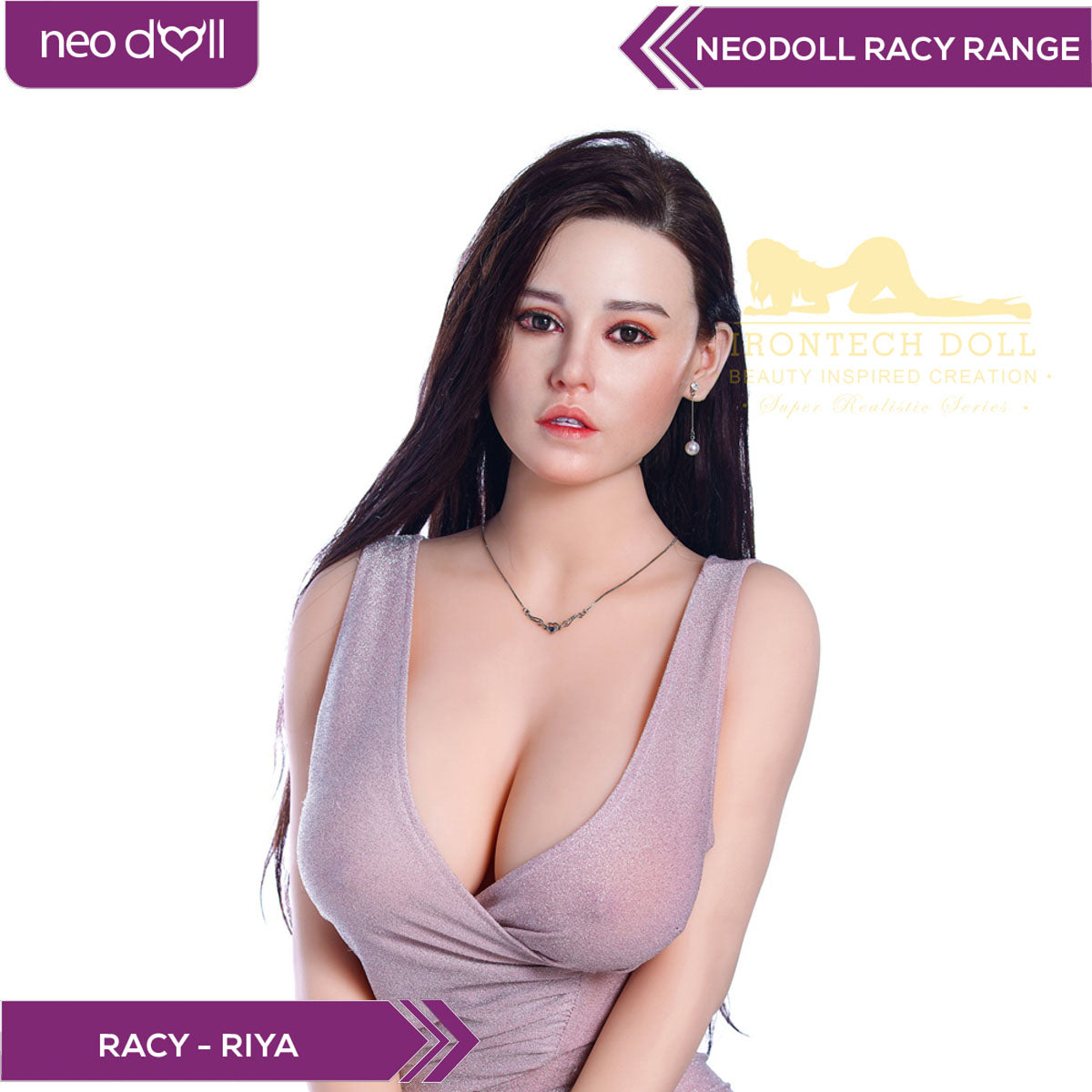 Neodoll Racy Riya - Poupée de Sexe Hybride en TPE Silicone - 161cm - Blanche