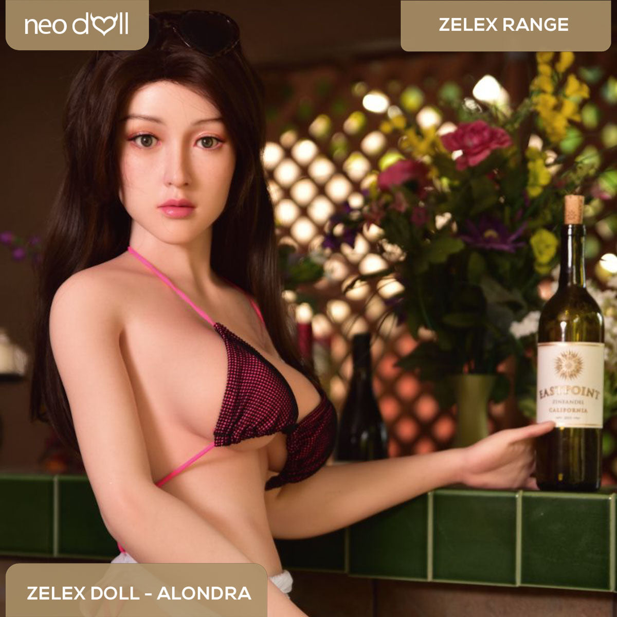 Zelex Doll - Alondra - Poupée de Sexe Hybride en TPE Silicone - 155cm - Gel Sein - Naturel