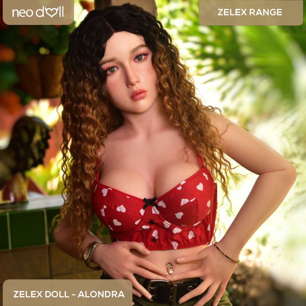 Zelex Doll - Alondra - Poupée de Sexe Hybride en TPE Silicone - 155cm - Gel Sein - Naturel