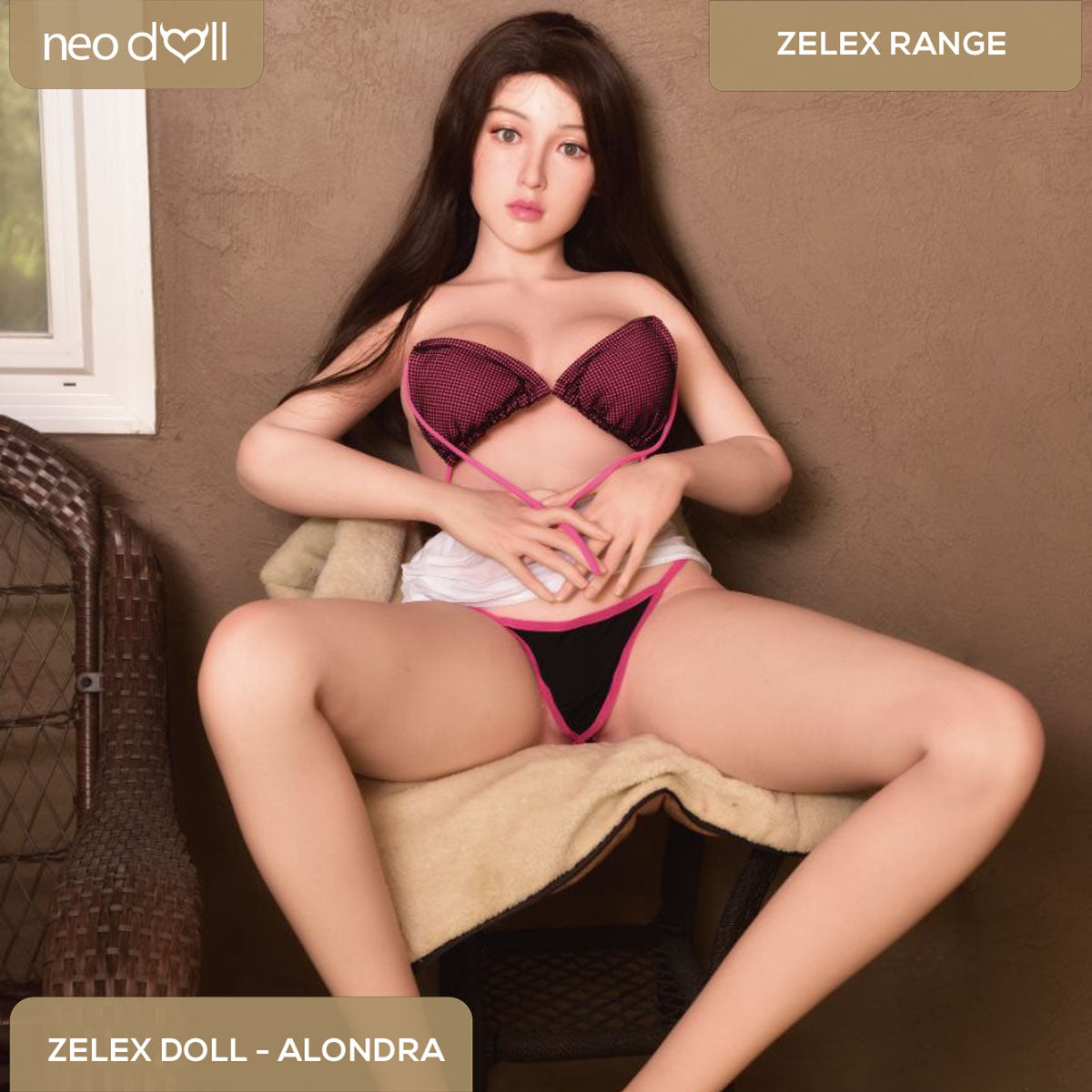 Zelex Doll - Alondra - Poupée de Sexe Hybride en TPE Silicone - 155cm - Gel Sein - Naturel