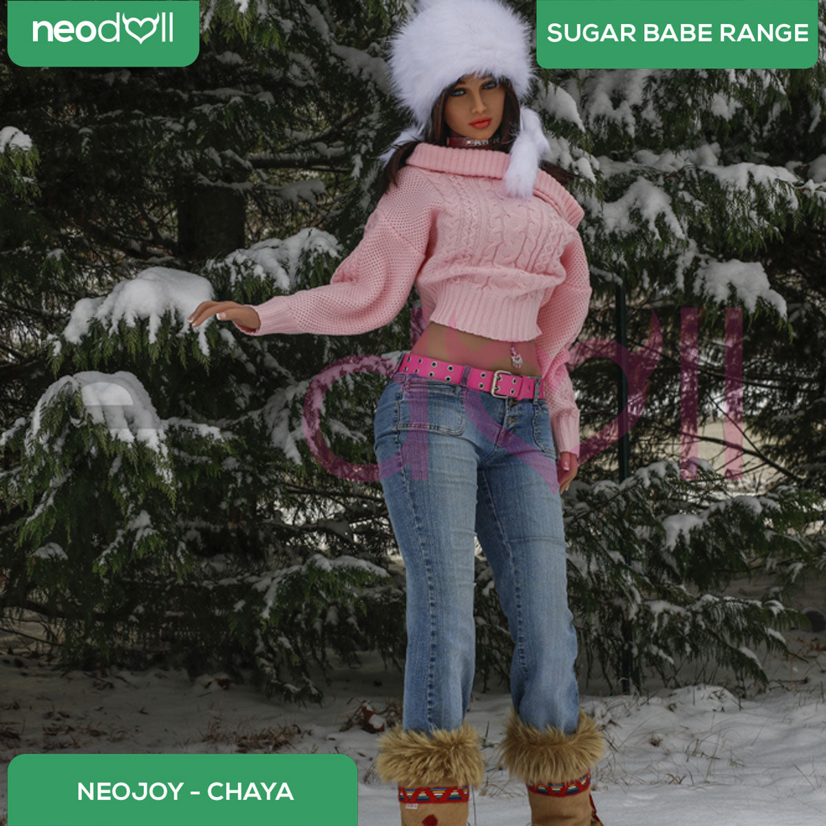 Neodoll Sugar Babe - Chaya - Poupée de Sexe Réaliste - Utérus - 168cm - Bronzer