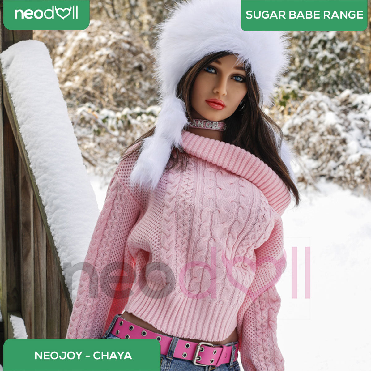 Neodoll Sugar Babe - Chaya - Poupée de Sexe Réaliste - Utérus - 168cm - Bronzer