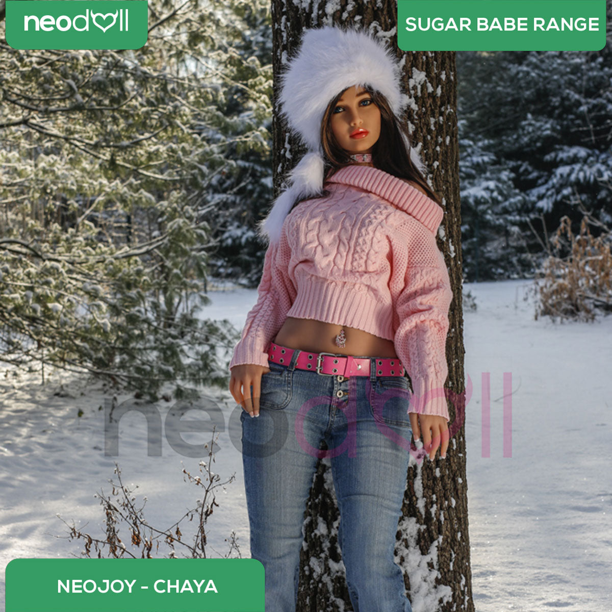 Neodoll Sugar Babe - Chaya - Poupée de Sexe Réaliste - Utérus - 168cm - Bronzer