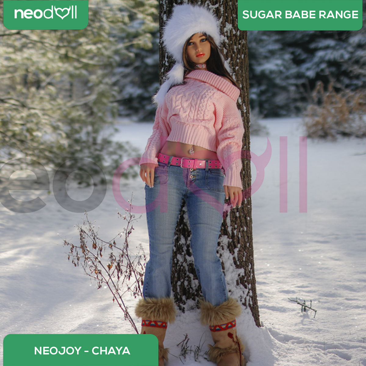 Neodoll Sugar Babe - Chaya - Poupée de Sexe Réaliste - Utérus - 168cm - Bronzer