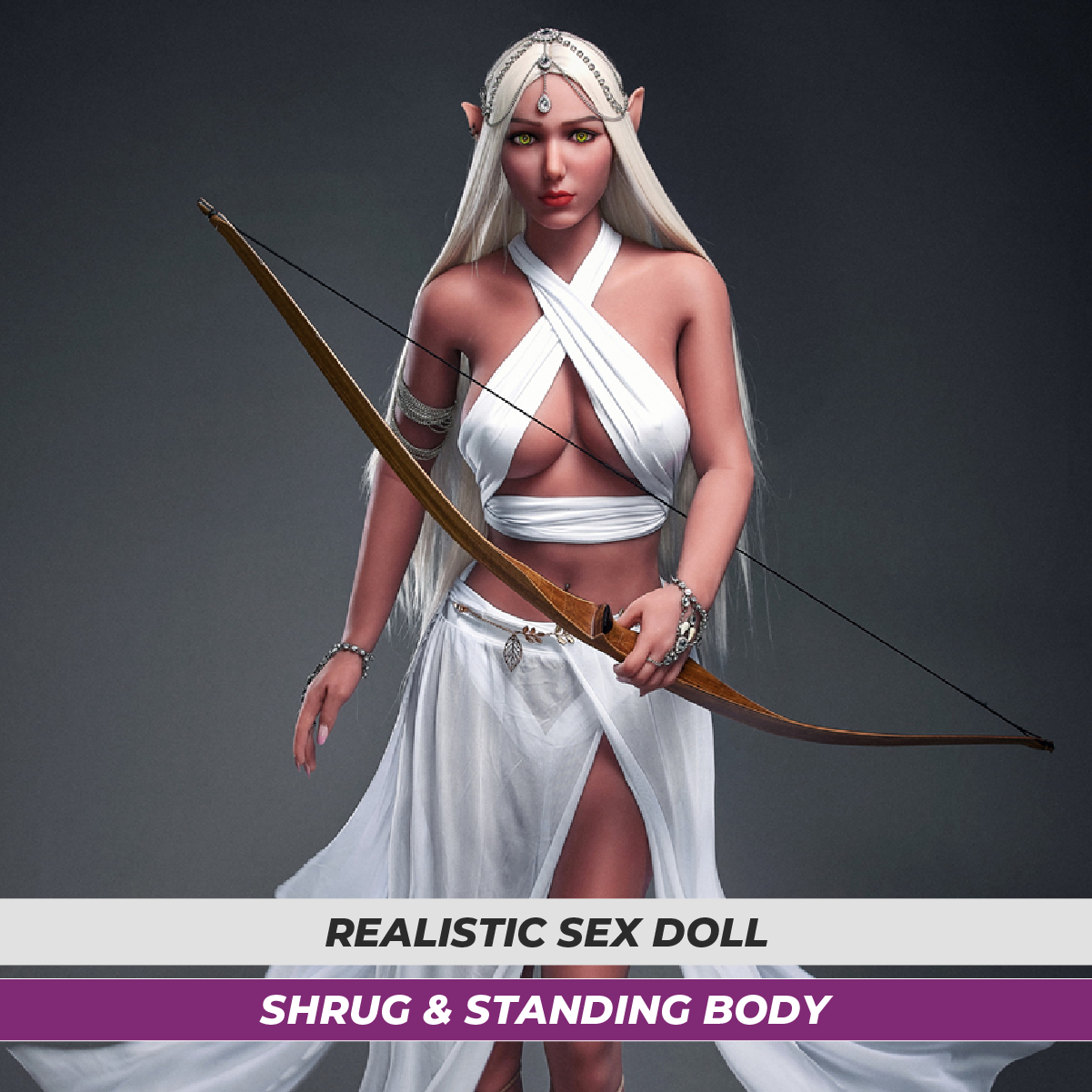 Neodoll Racy Elf Scarlet - Poupée de Sexe Réaliste - 166cm - Brun