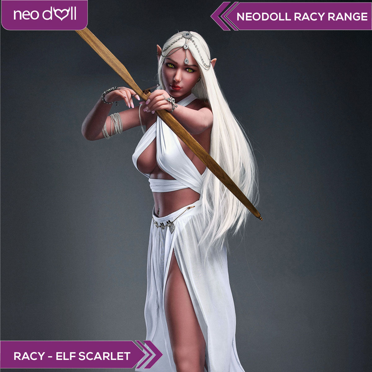 Neodoll Racy Elf Scarlet - Poupée de Sexe Réaliste - 166cm - Brun