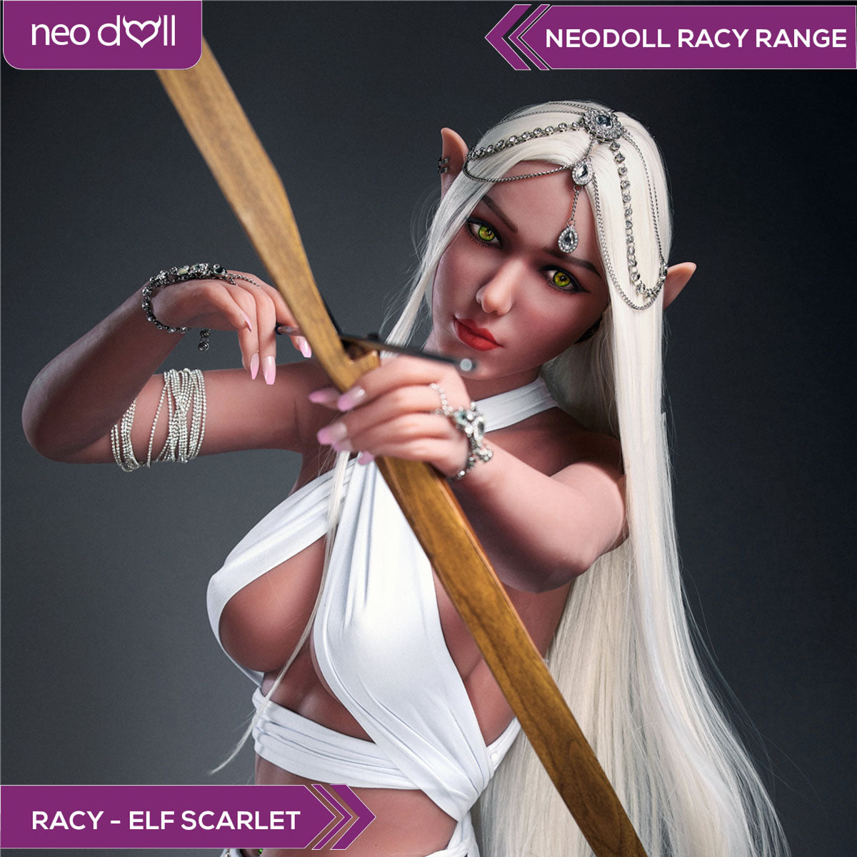 Neodoll Racy Elf Scarlet - Poupée de Sexe Réaliste - 166cm - Brun