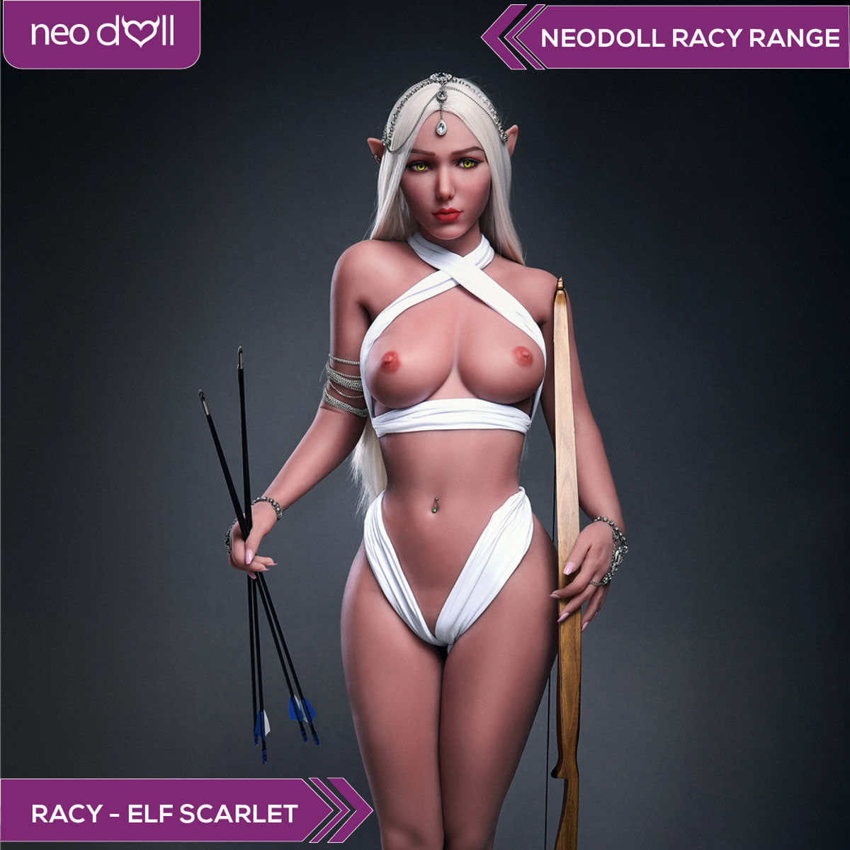 Neodoll Racy Elf Scarlet - Poupée de Sexe Réaliste - 166cm - Brun