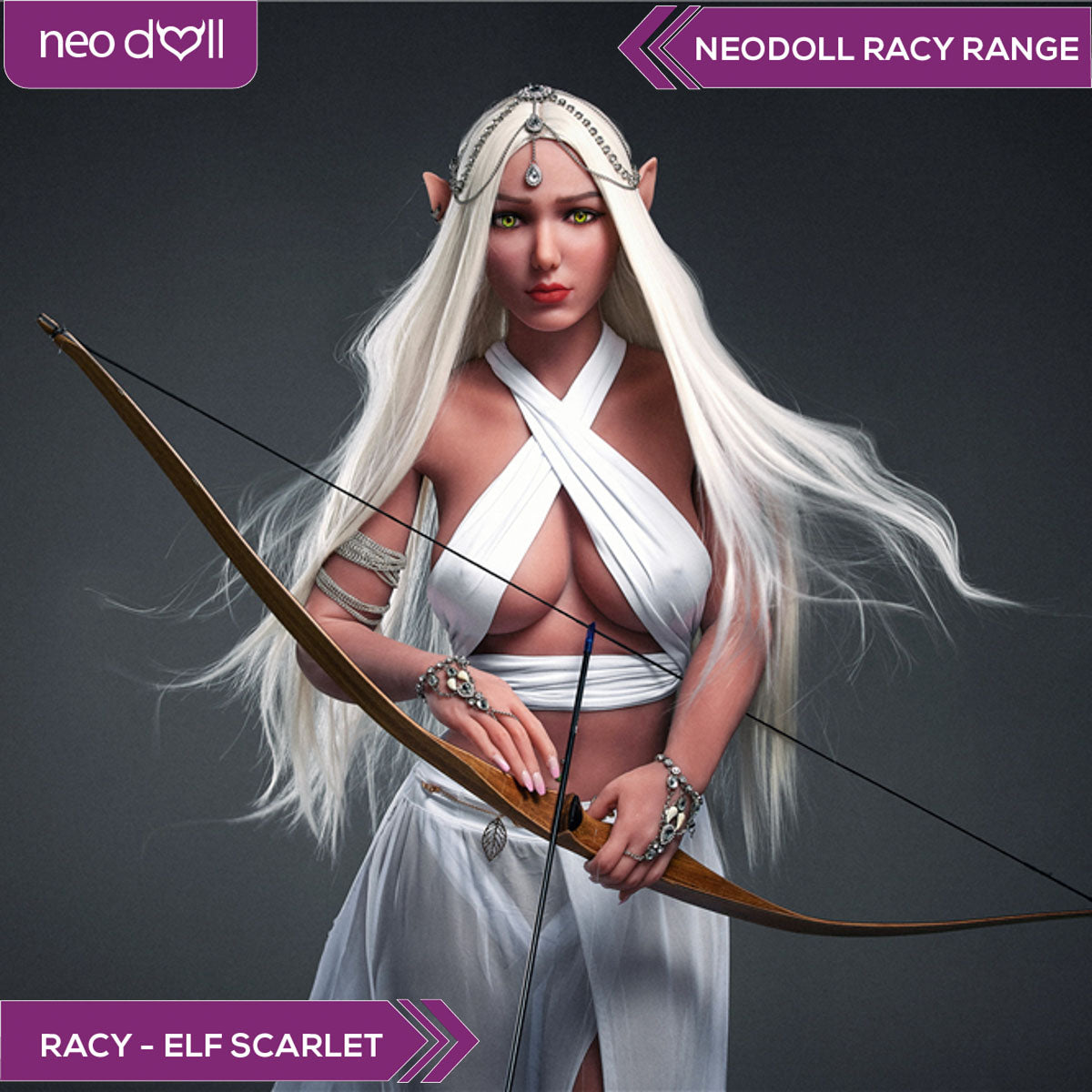 Neodoll Racy Elf Scarlet - Poupée de Sexe Réaliste - 166cm - Brun