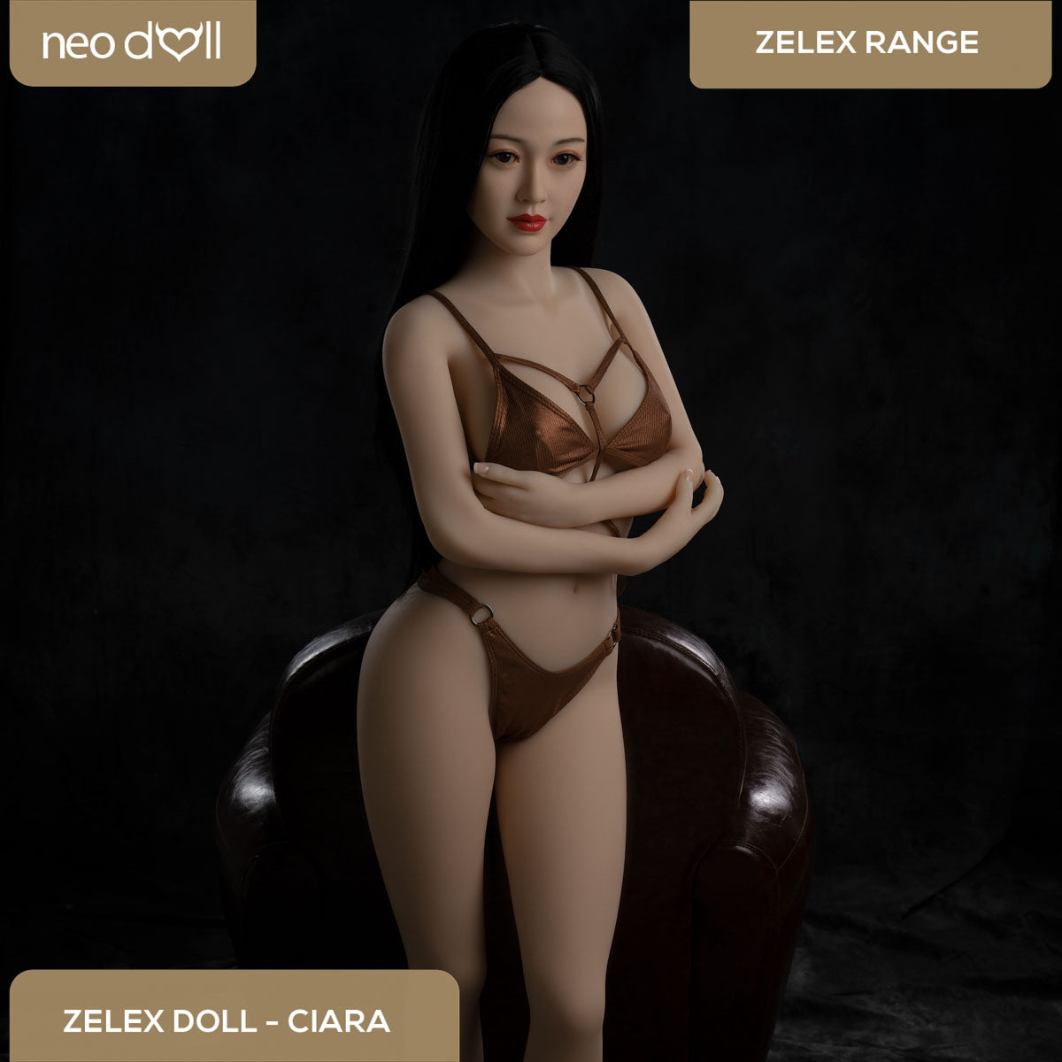 Zelex Doll - Ciara - Poupée de Sexe Hybride en TPE Silicone - 160cm - Gel Sein - Naturel