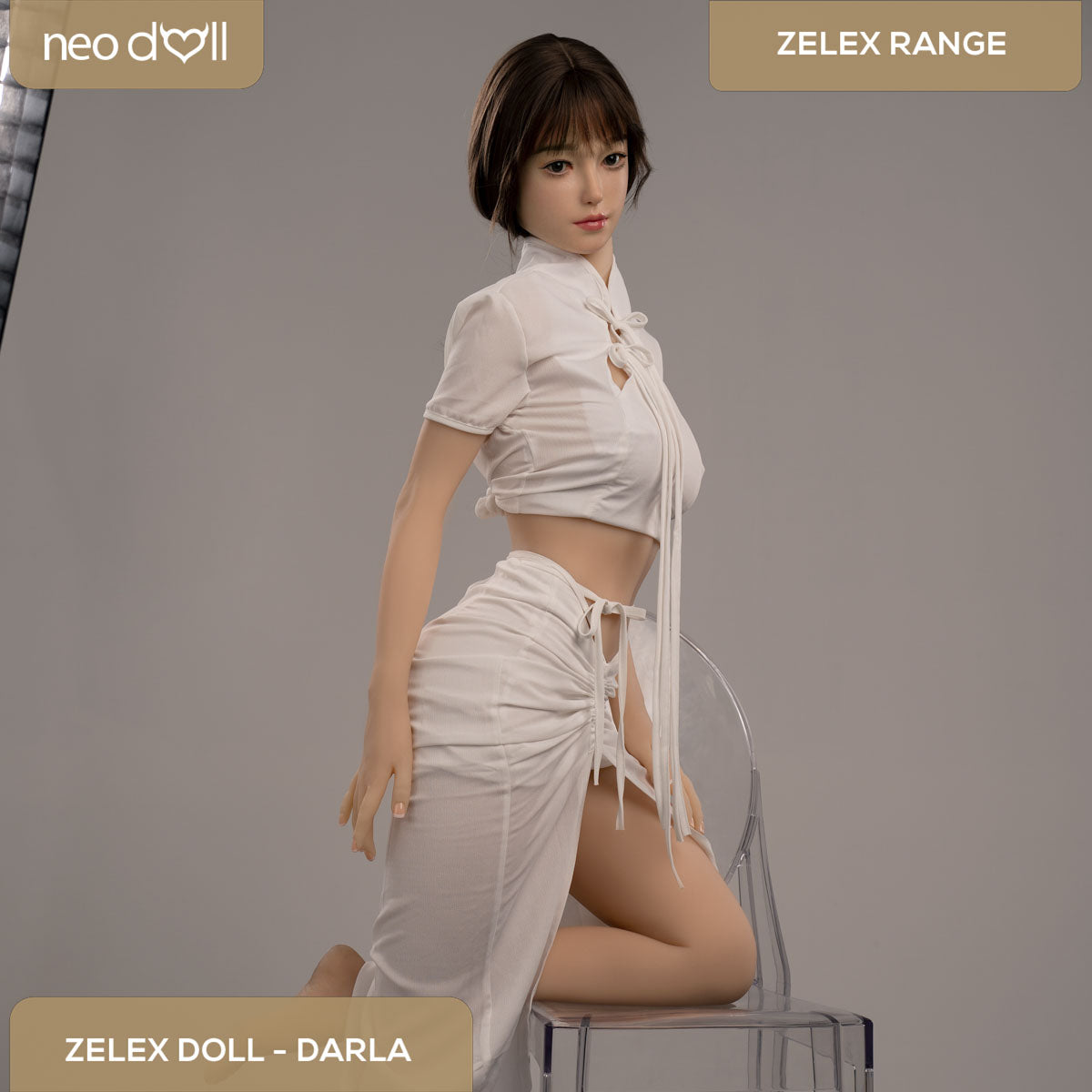 Zelex Doll - Darla - Poupée de Sexe Hybride en TPE Silicone - 160cm - Gel Sein - Naturel