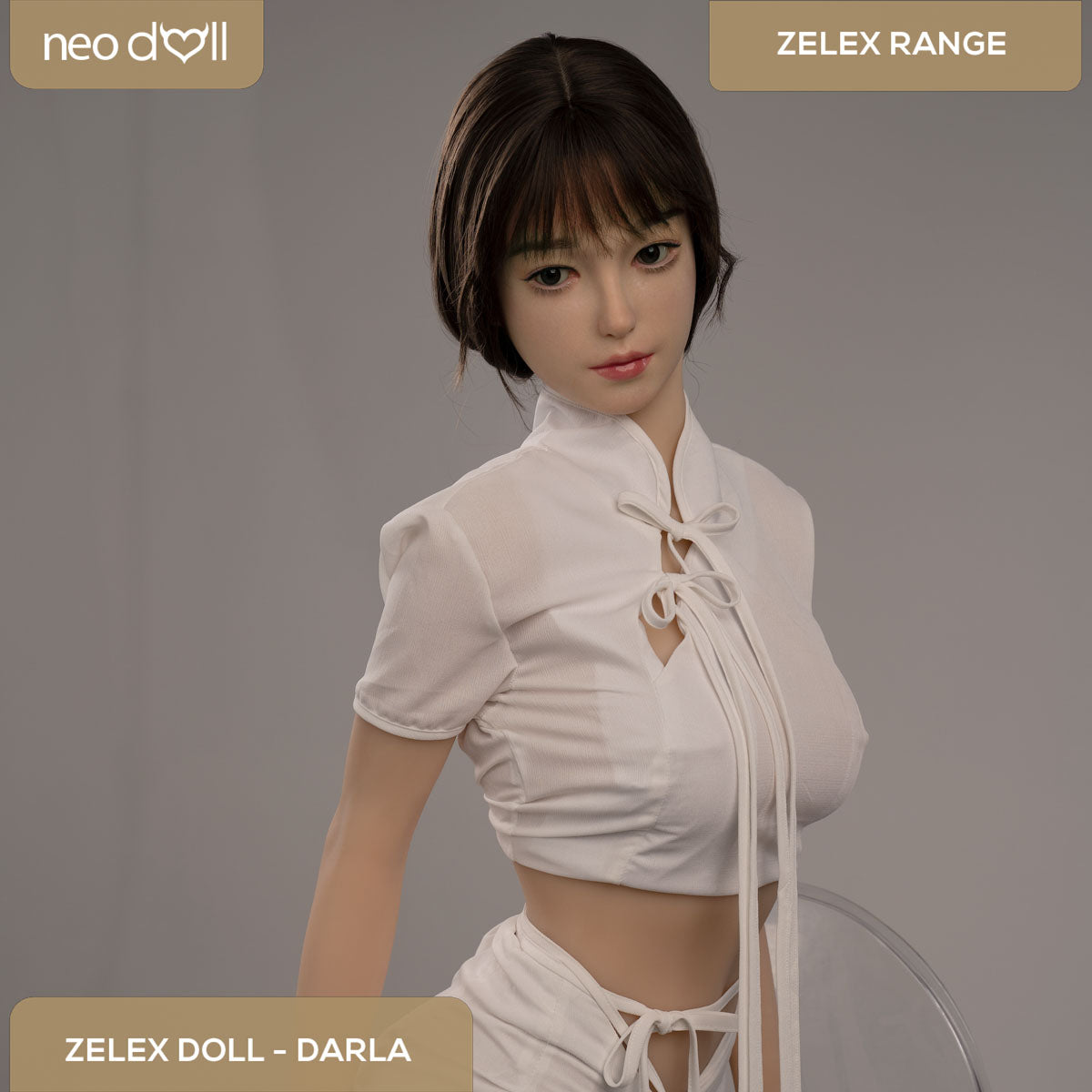 Zelex Doll - Darla - Poupée de Sexe Hybride en TPE Silicone - 160cm - Gel Sein - Naturel
