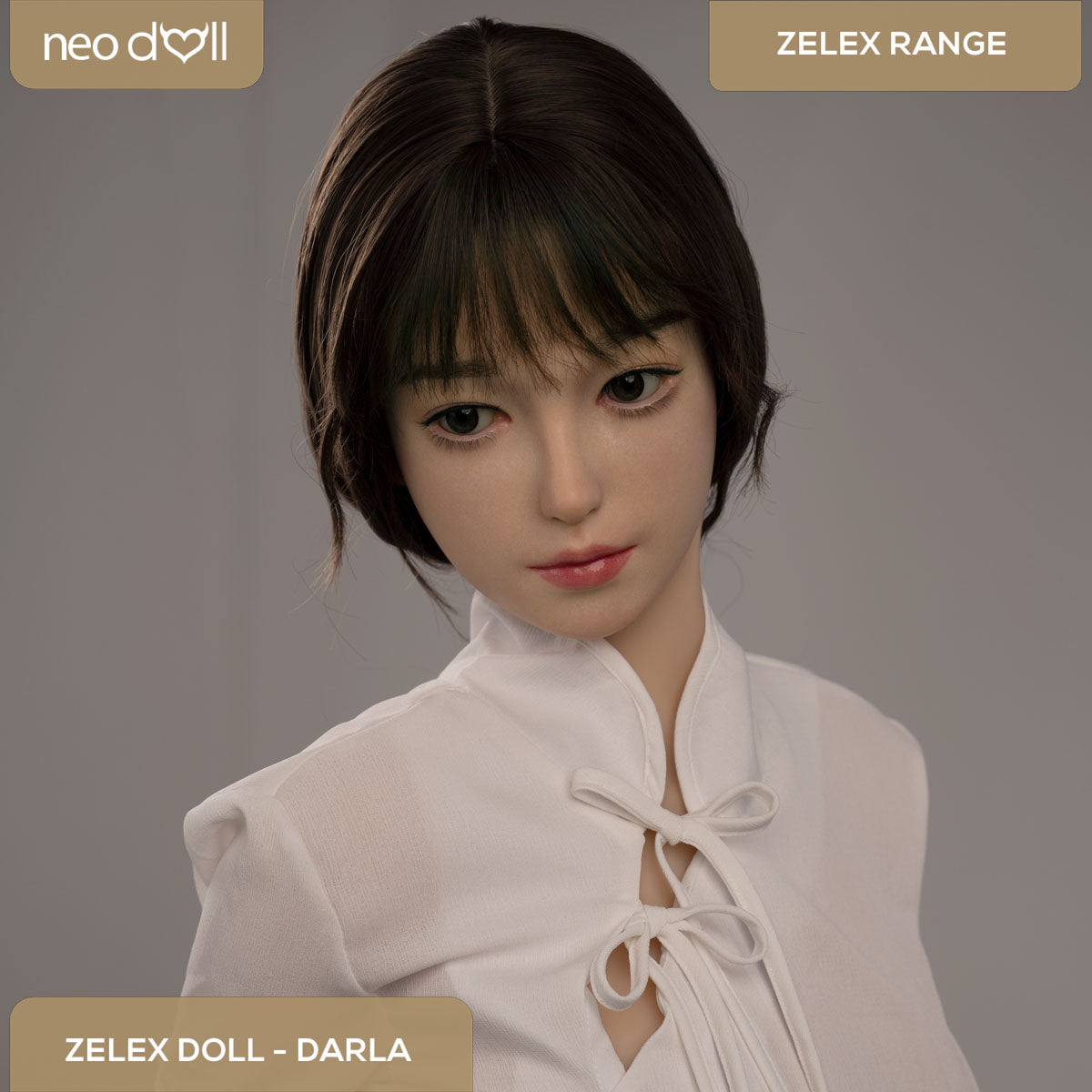 Zelex Doll - Darla - Poupée de Sexe Hybride en TPE Silicone - 160cm - Gel Sein - Naturel