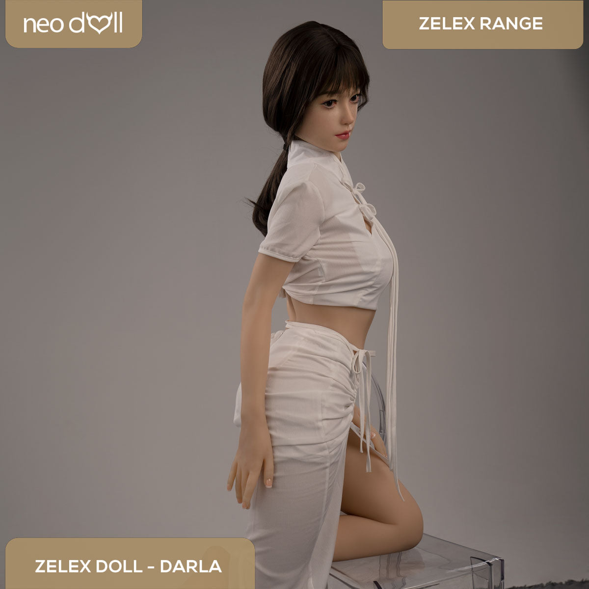 Zelex Doll - Darla - Poupée de Sexe Hybride en TPE Silicone - 160cm - Gel Sein - Naturel