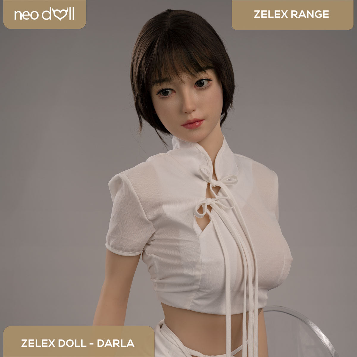 Zelex Doll - Darla - Poupée de Sexe Hybride en TPE Silicone - 160cm - Gel Sein - Naturel