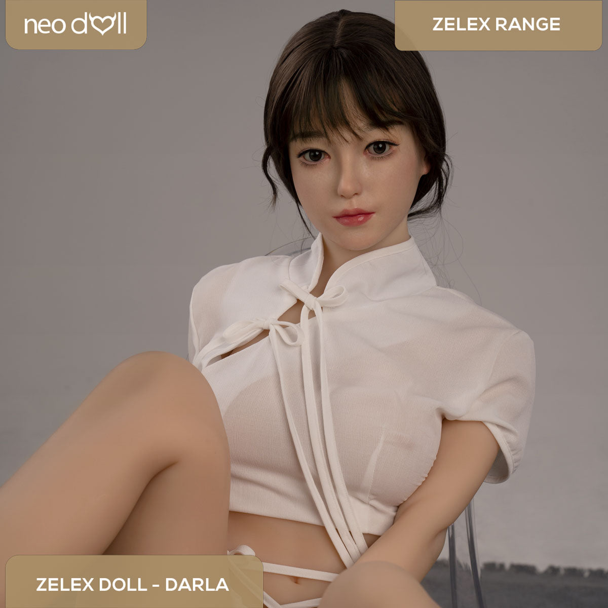 Zelex Doll - Darla - Poupée de Sexe Hybride en TPE Silicone - 160cm - Gel Sein - Naturel