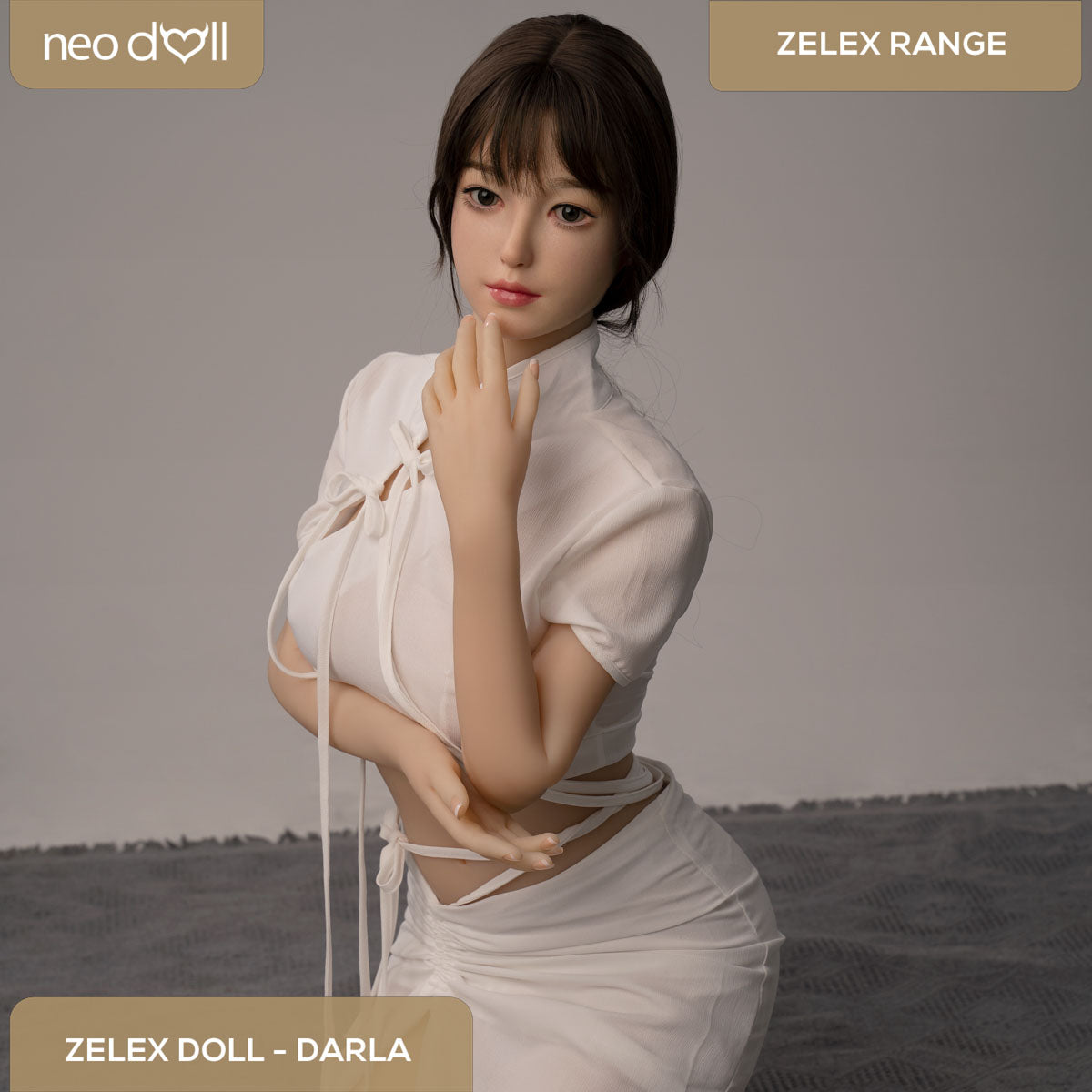 Zelex Doll - Darla - Poupée de Sexe Hybride en TPE Silicone - 160cm - Gel Sein - Naturel