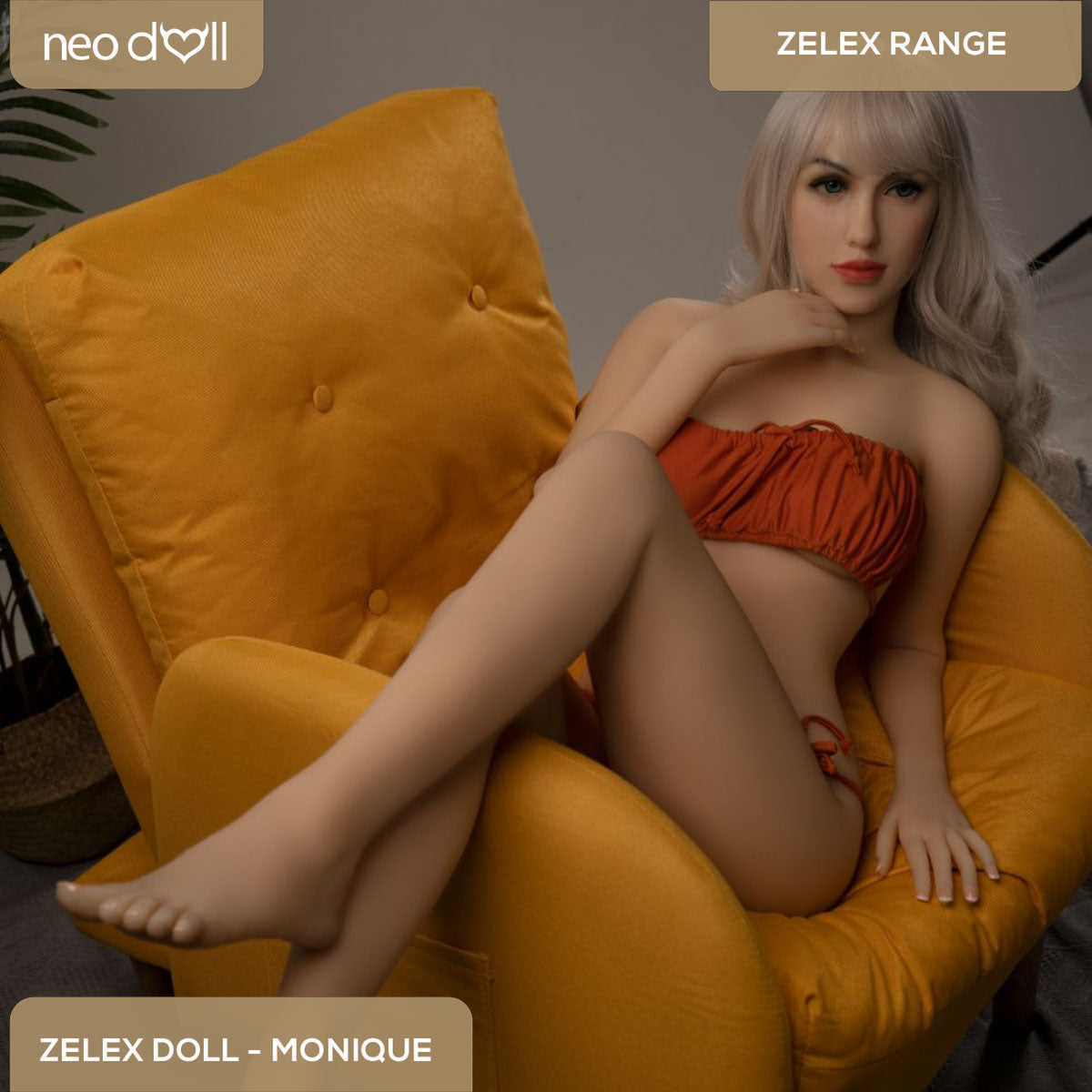 Zelex Doll - Monique - Poupée de Sexe Hybride en TPE Silicone - 160cm - Gel Sein - Naturel