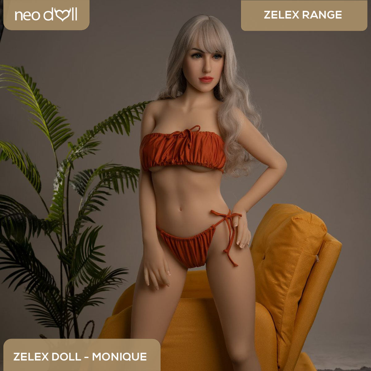 Zelex Doll - Monique - Poupée de Sexe Hybride en TPE Silicone - 160cm - Gel Sein - Naturel