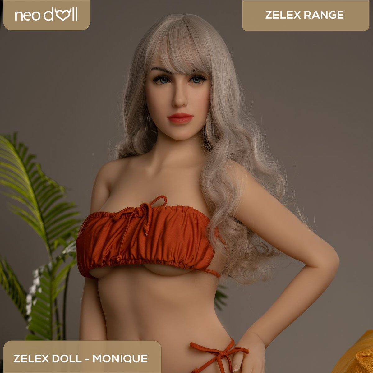 Zelex Doll - Monique - Poupée de Sexe Hybride en TPE Silicone - 160cm - Gel Sein - Naturel