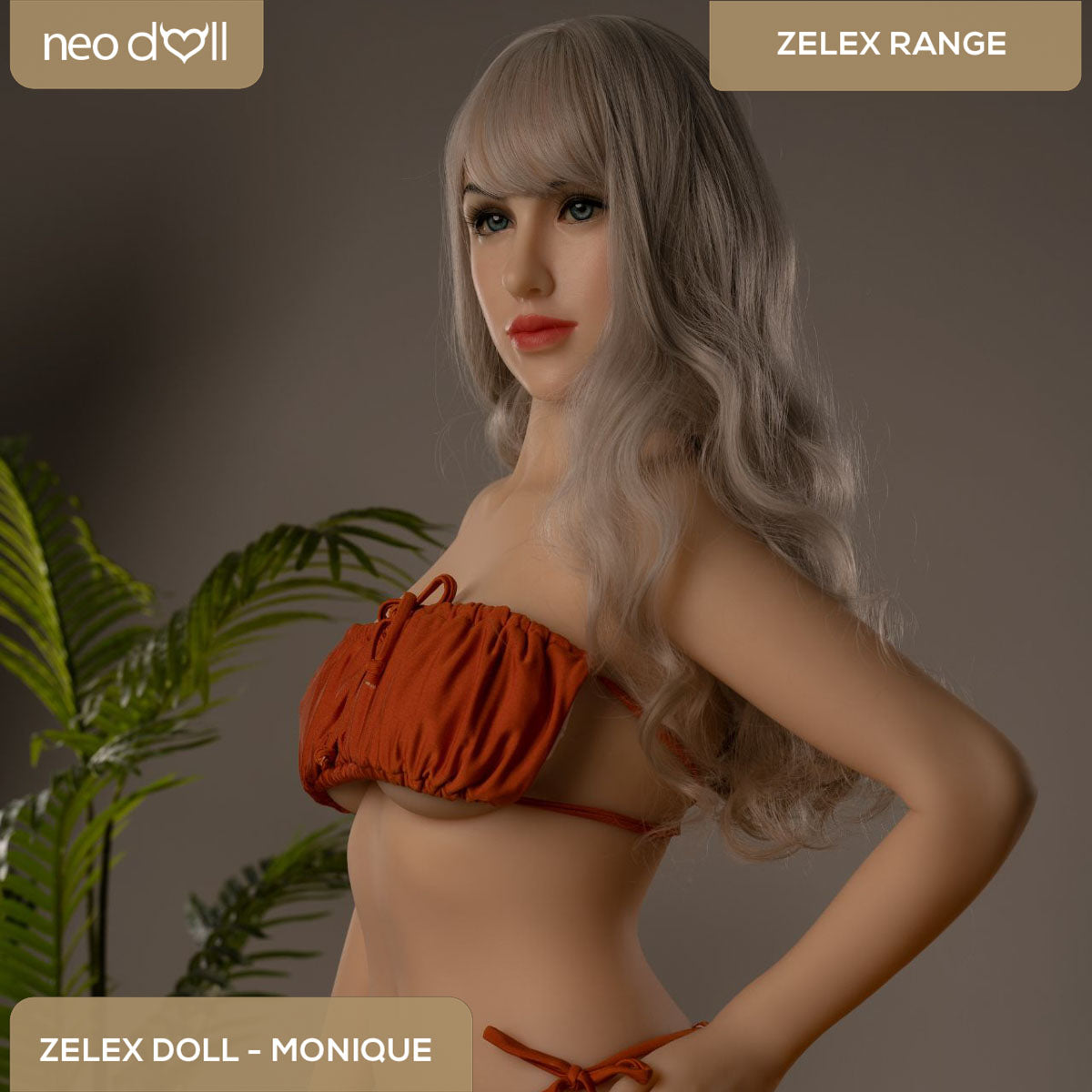 Zelex Doll - Monique - Poupée de Sexe Hybride en TPE Silicone - 160cm - Gel Sein - Naturel