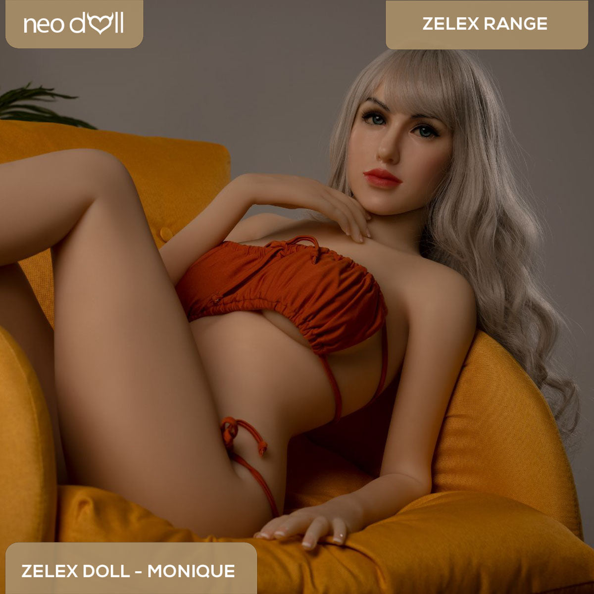 Zelex Doll - Monique - Poupée de Sexe Hybride en TPE Silicone - 160cm - Gel Sein - Naturel