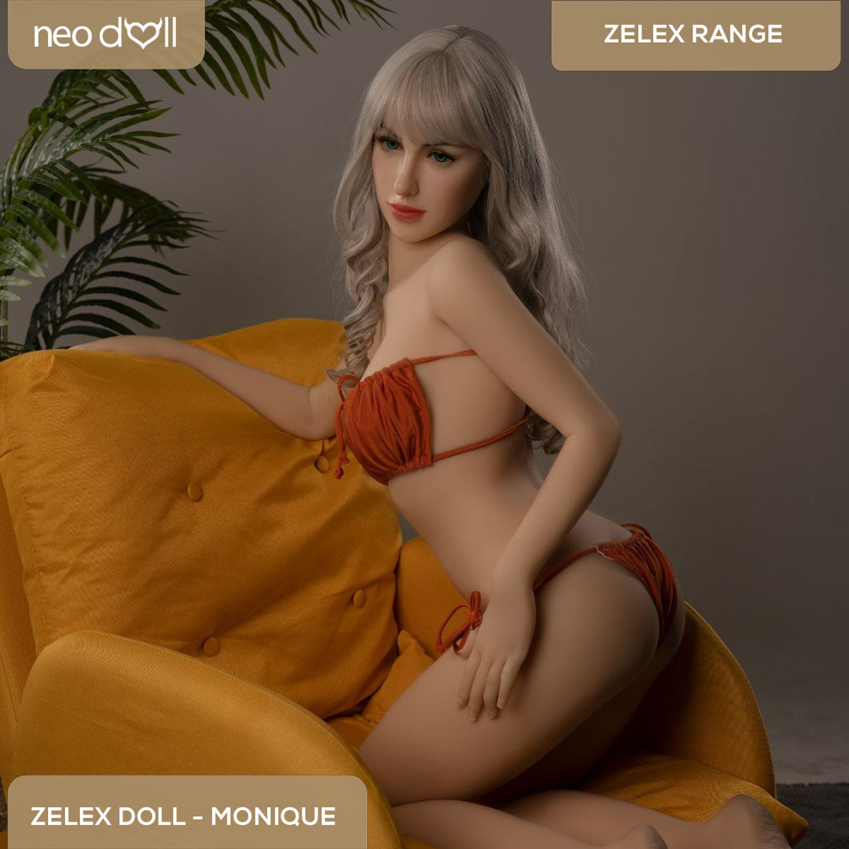 Zelex Doll - Monique - Poupée de Sexe Hybride en TPE Silicone - 160cm - Gel Sein - Naturel