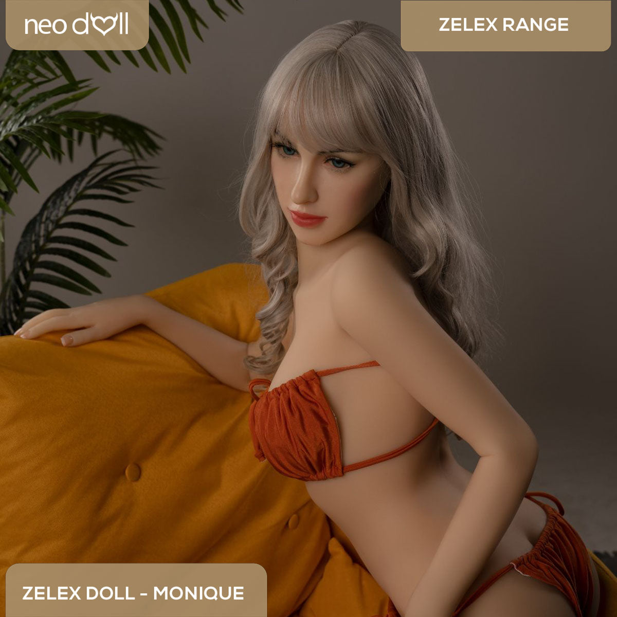 Zelex Doll - Monique - Poupée de Sexe Hybride en TPE Silicone - 160cm - Gel Sein - Naturel