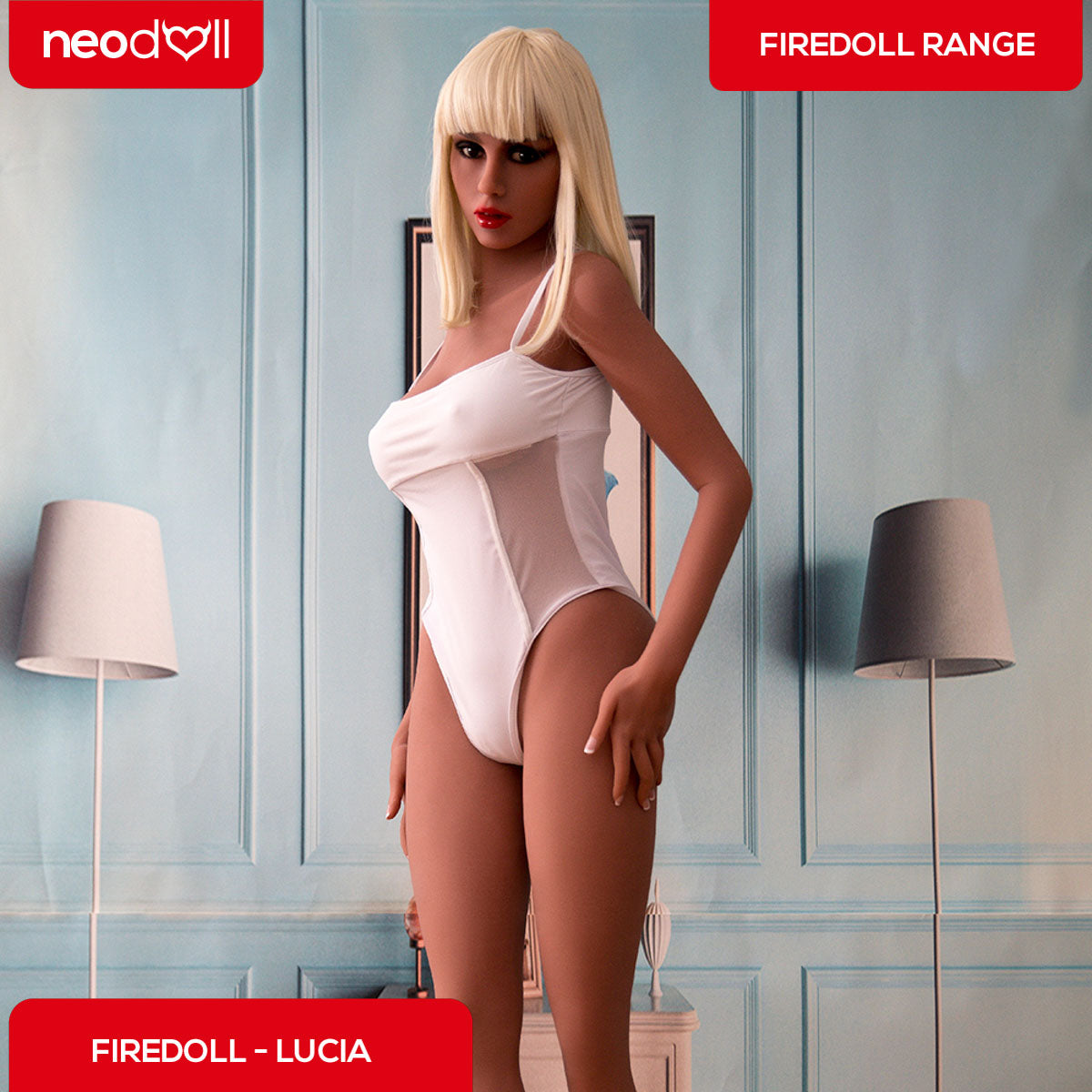 Fire Doll - Lucia - Poupée de Sexe Réaliste - 163cm - Gel Sein - Bronzage Léger